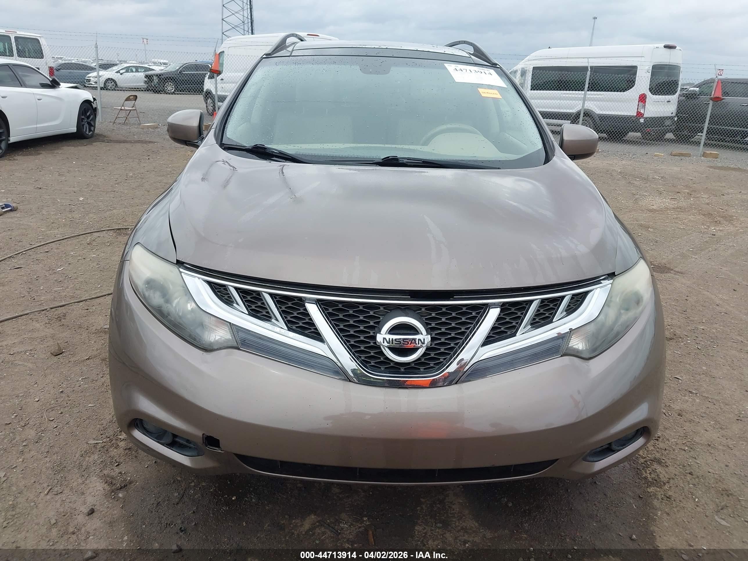 2014 Nissan Murano Sl Gold vin: JN8AZ1MW0EW511778