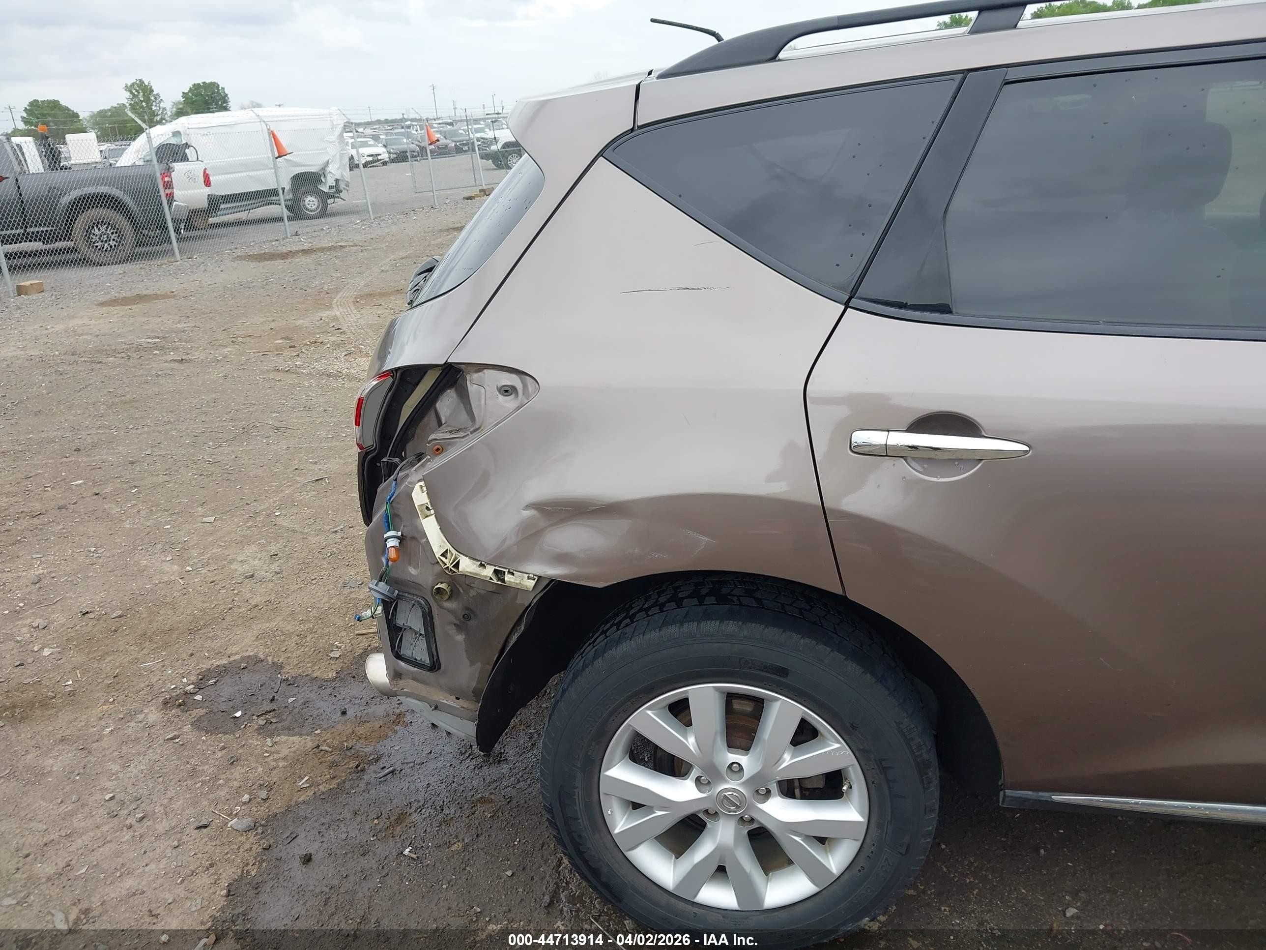 2014 Nissan Murano Sl Gold vin: JN8AZ1MW0EW511778