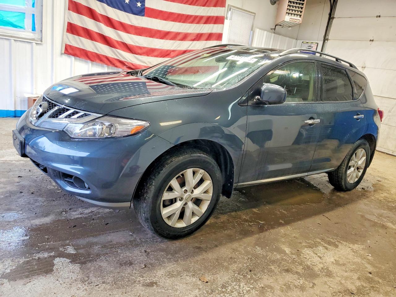 2014 Nissan Murano Sl Blue vin: JN8AZ1MW0EW525101