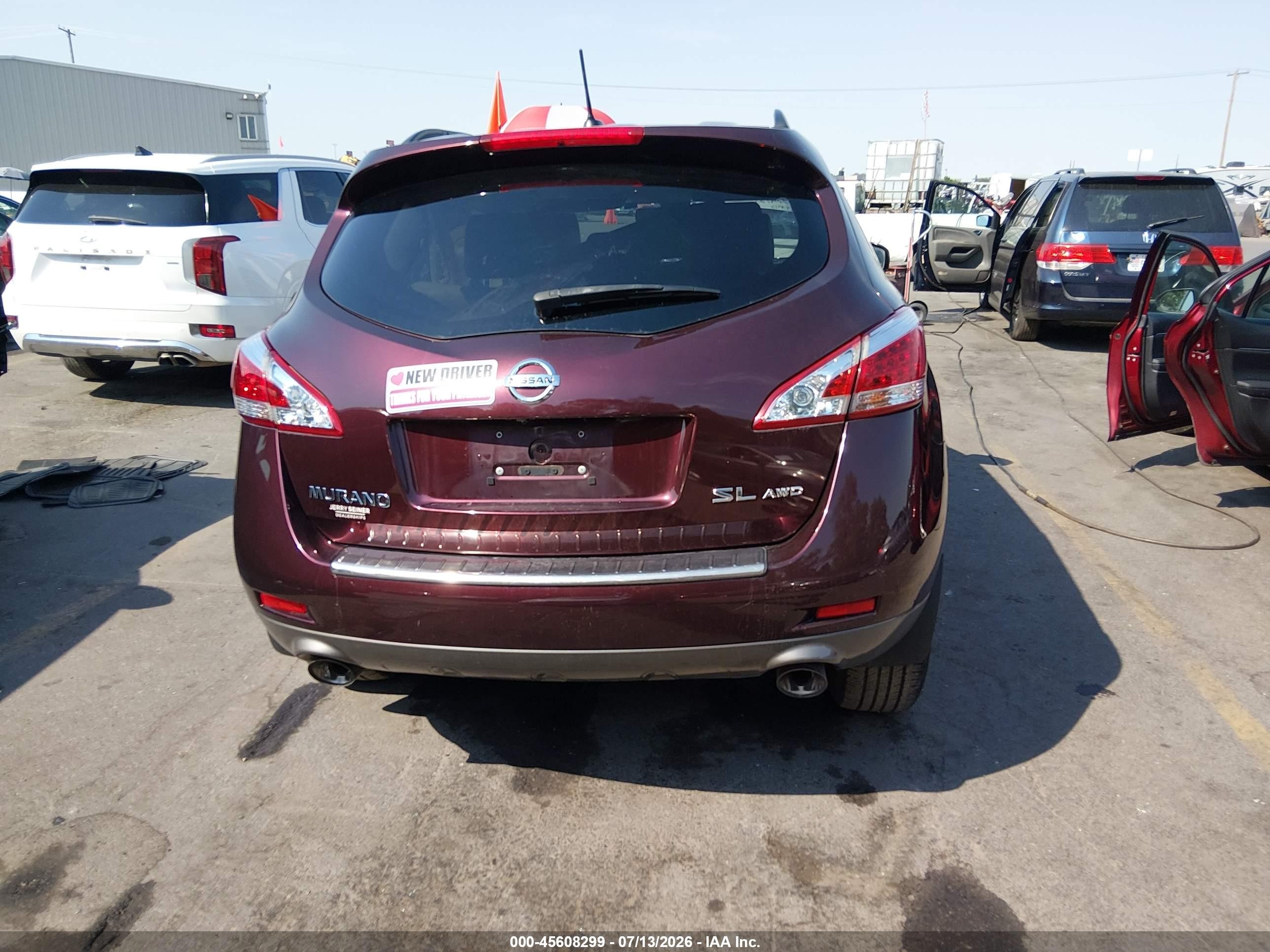 2014 Nissan Murano Sl Бордовый vin: JN8AZ1MW0EW529276