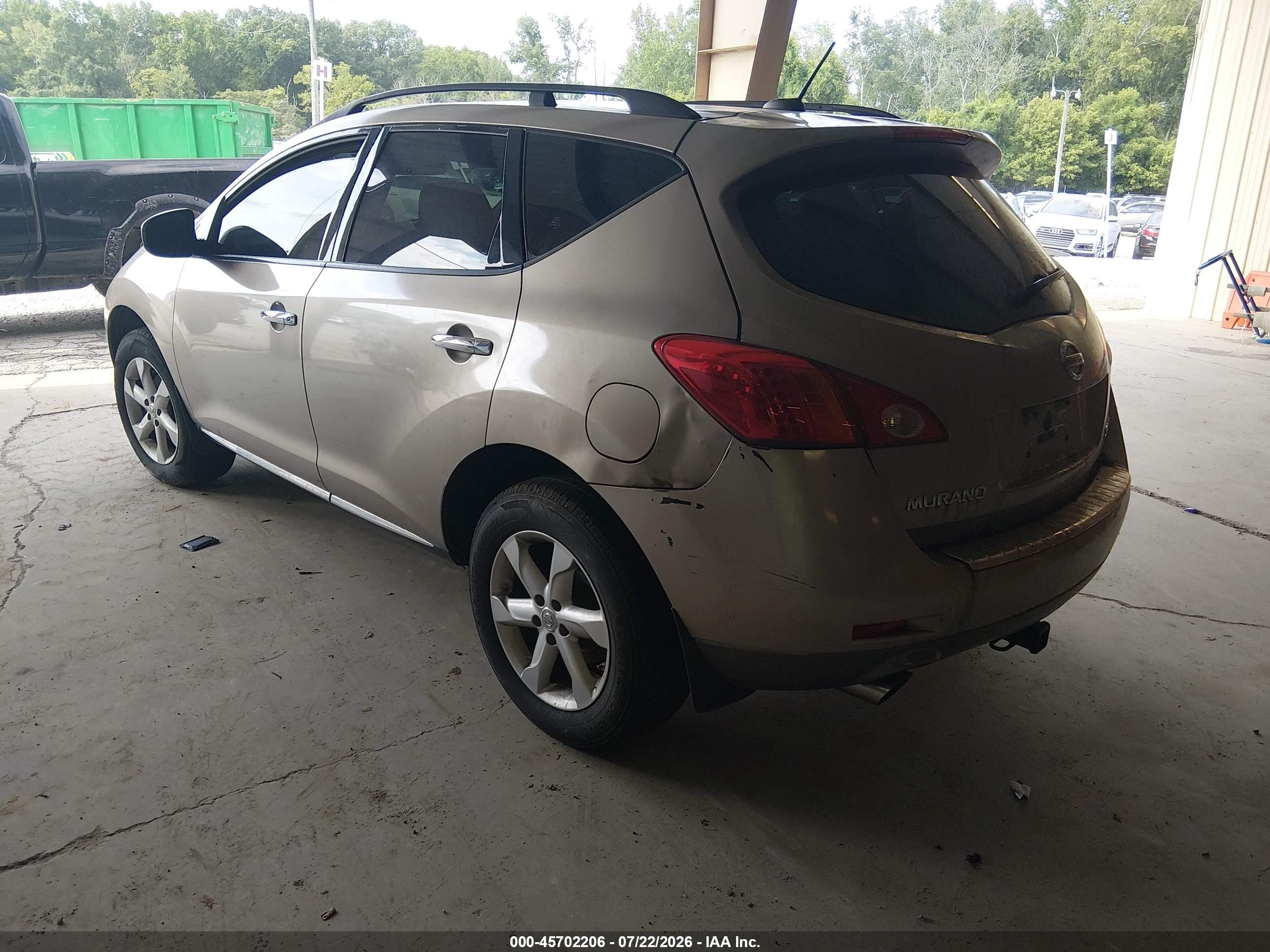 2010 Nissan Murano Sl Brown vin: JN8AZ1MW1AW135103