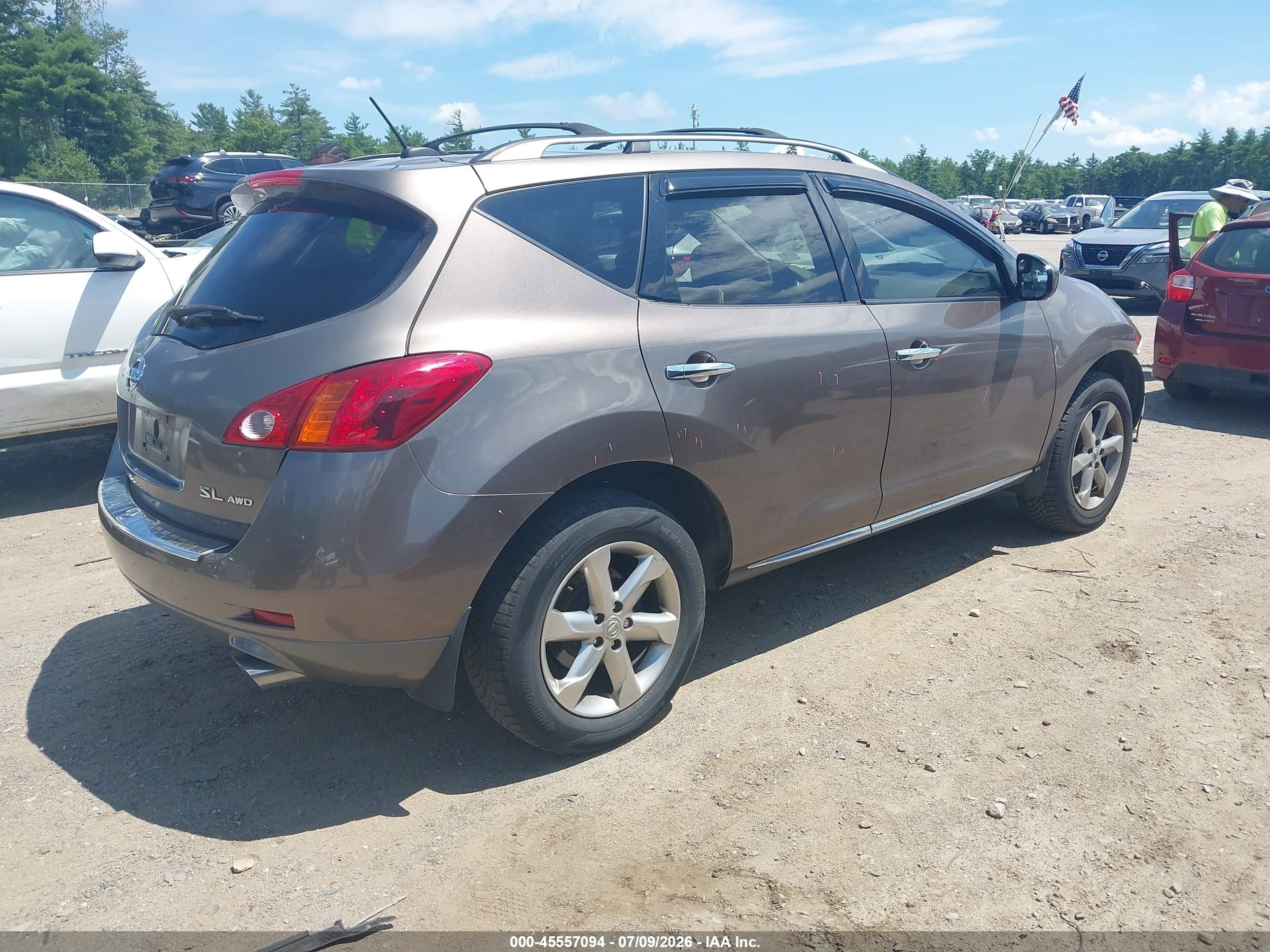 2010 Nissan Murano Sl Gold vin: JN8AZ1MW1AW137207