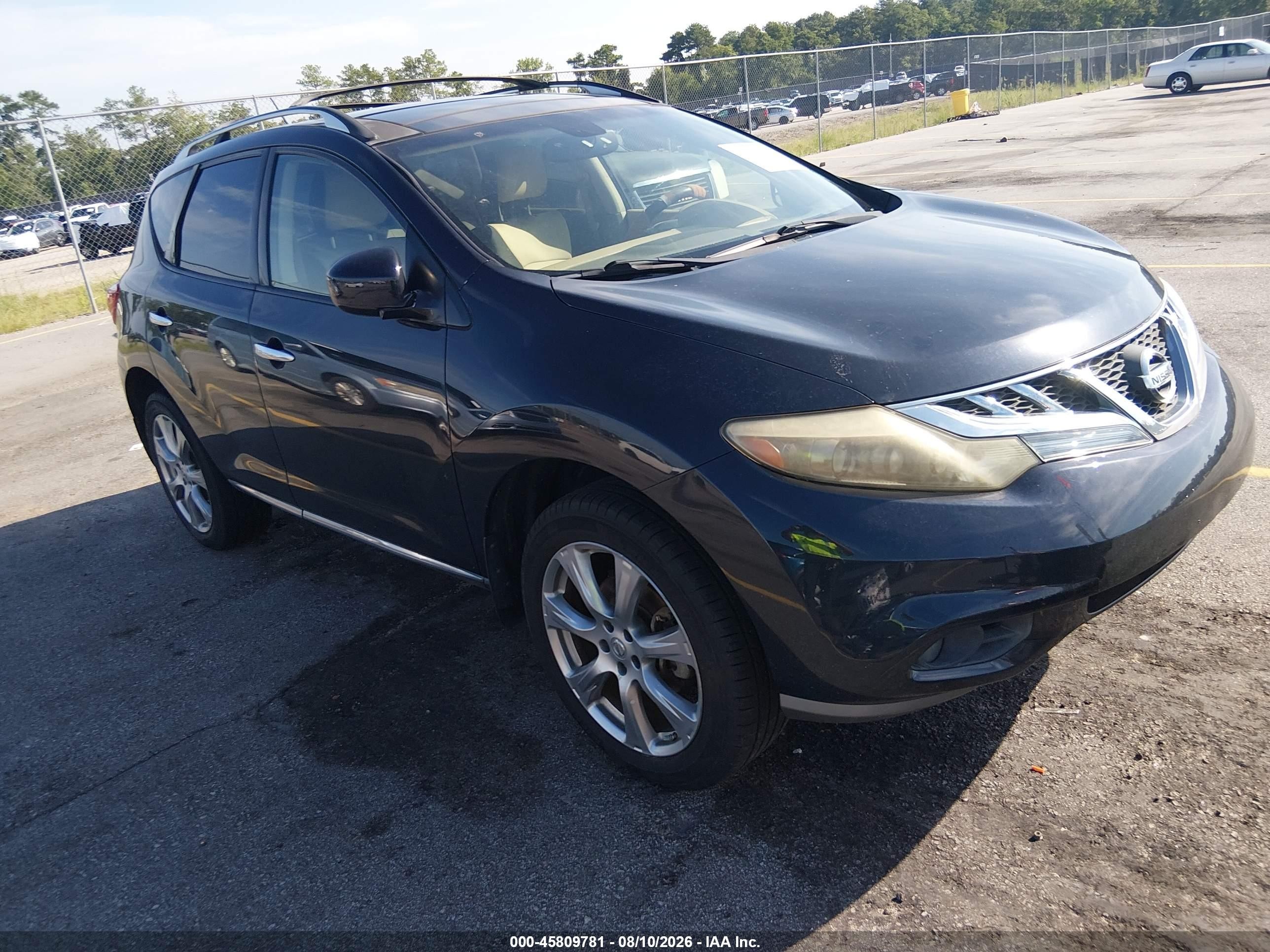 2012 Nissan Murano Le Синий vin: JN8AZ1MW1CW207520