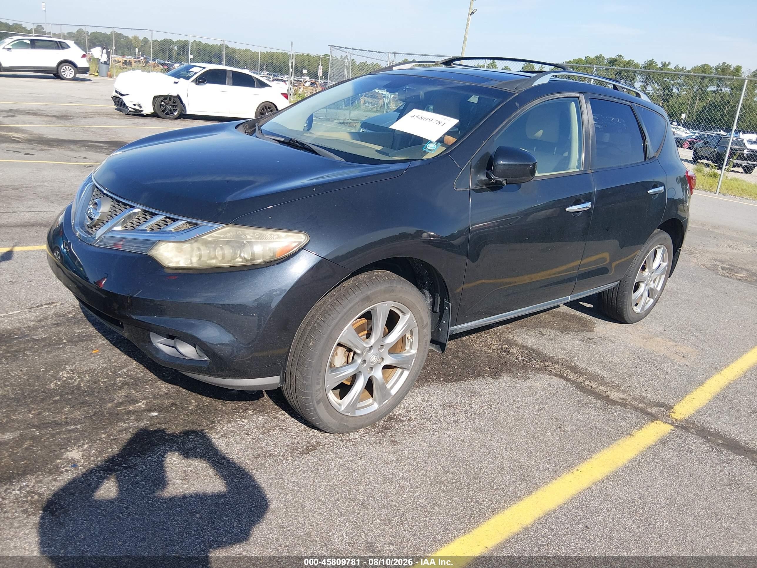 2012 Nissan Murano Le Синий vin: JN8AZ1MW1CW207520