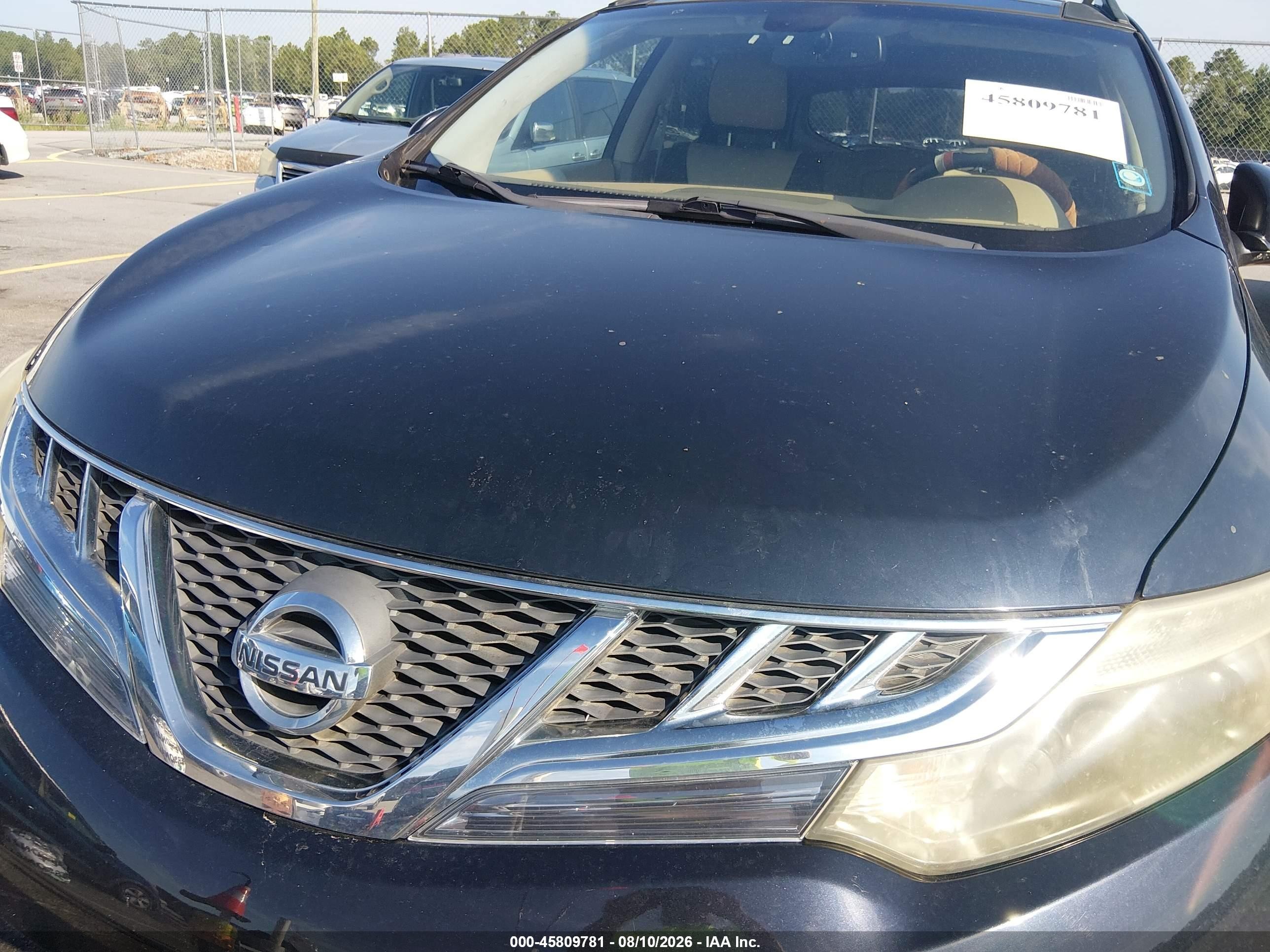 2012 Nissan Murano Le Синий vin: JN8AZ1MW1CW207520