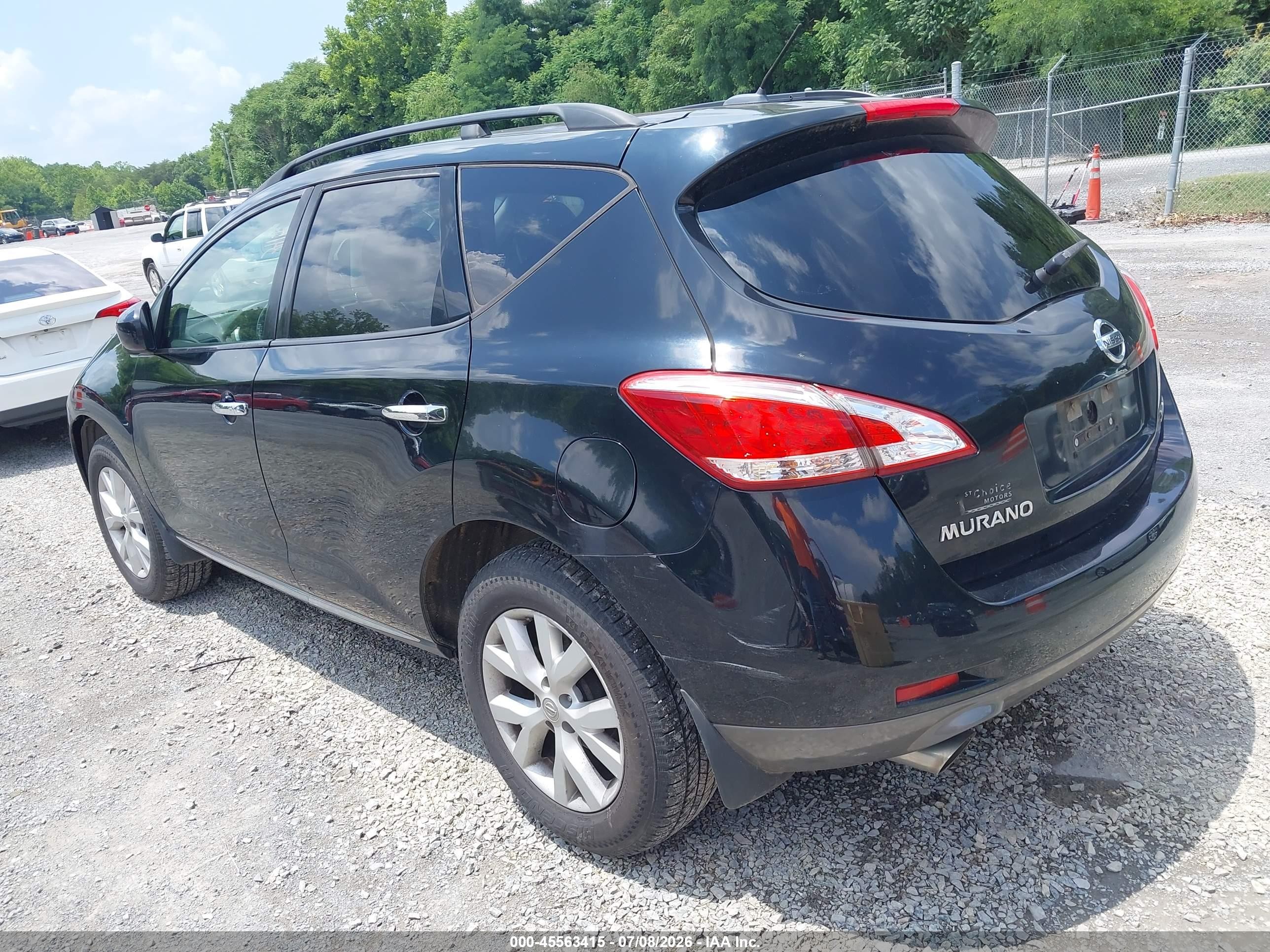 2012 Nissan Murano Sl Черный vin: JN8AZ1MW1CW218632
