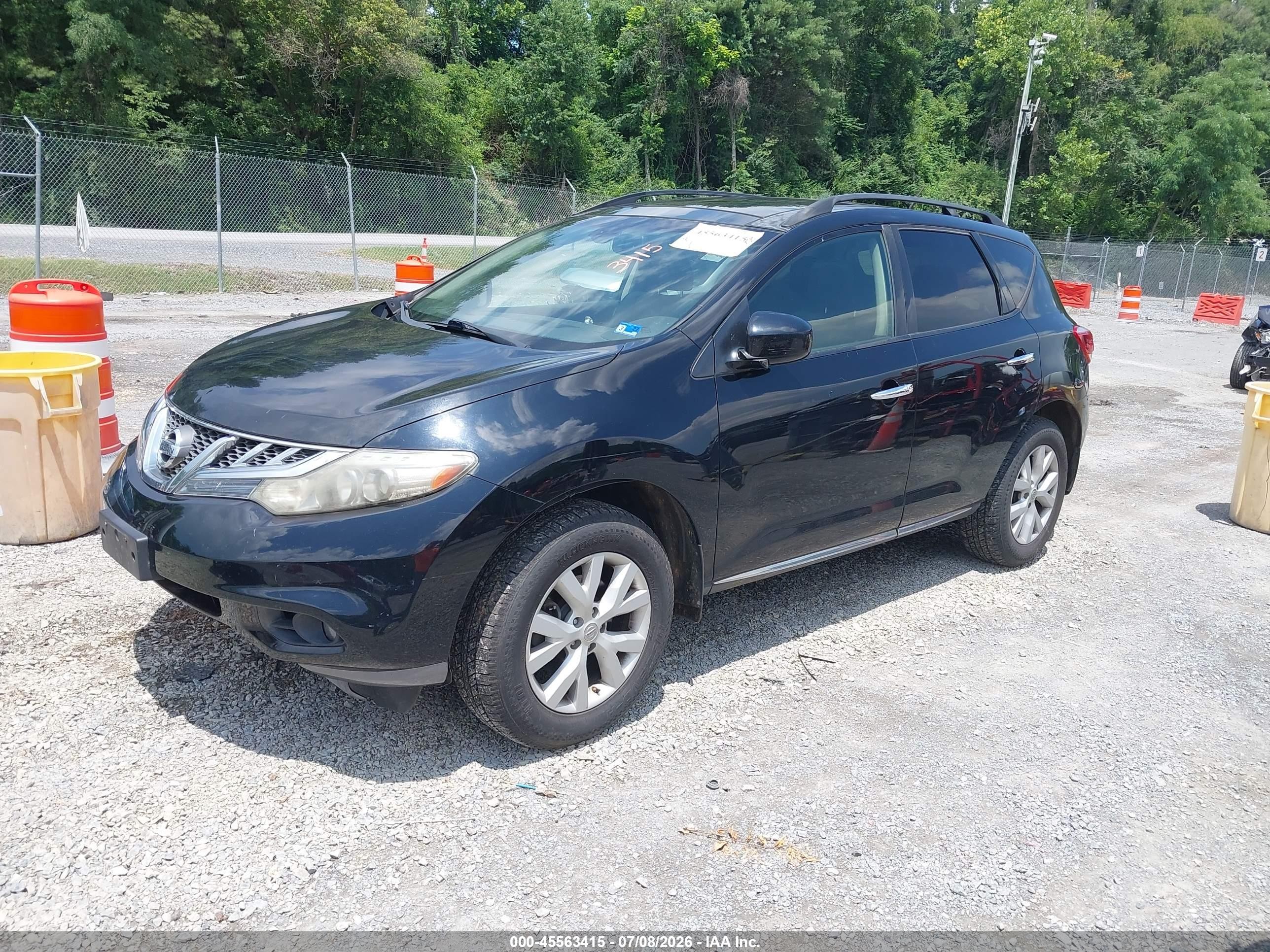 2012 Nissan Murano Sl Черный vin: JN8AZ1MW1CW218632