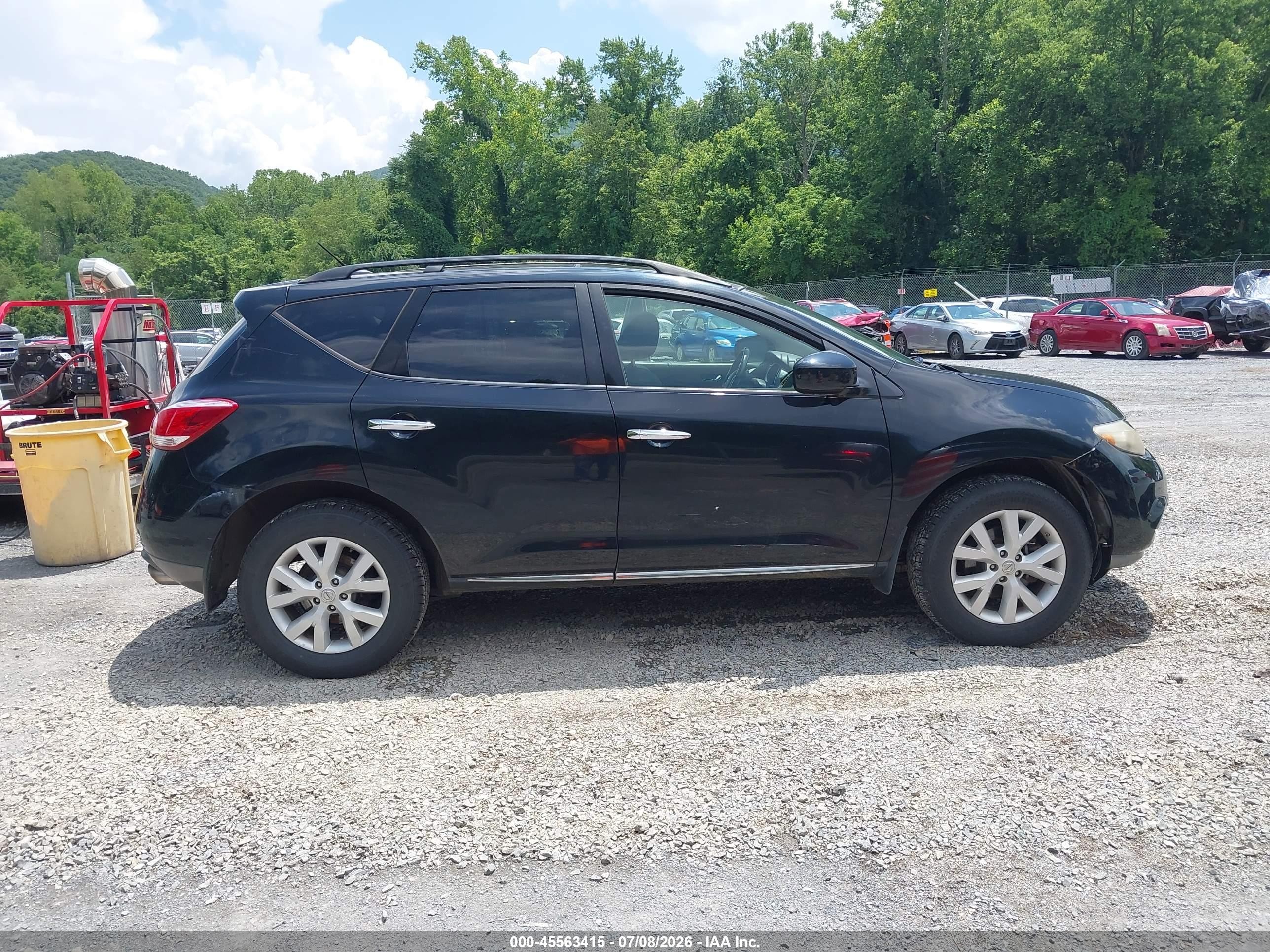 2012 Nissan Murano Sl Черный vin: JN8AZ1MW1CW218632