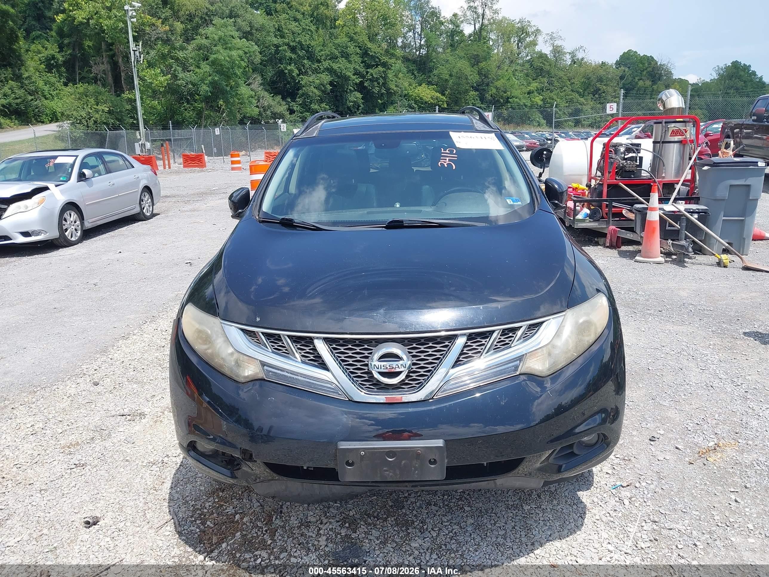 2012 Nissan Murano Sl Черный vin: JN8AZ1MW1CW218632