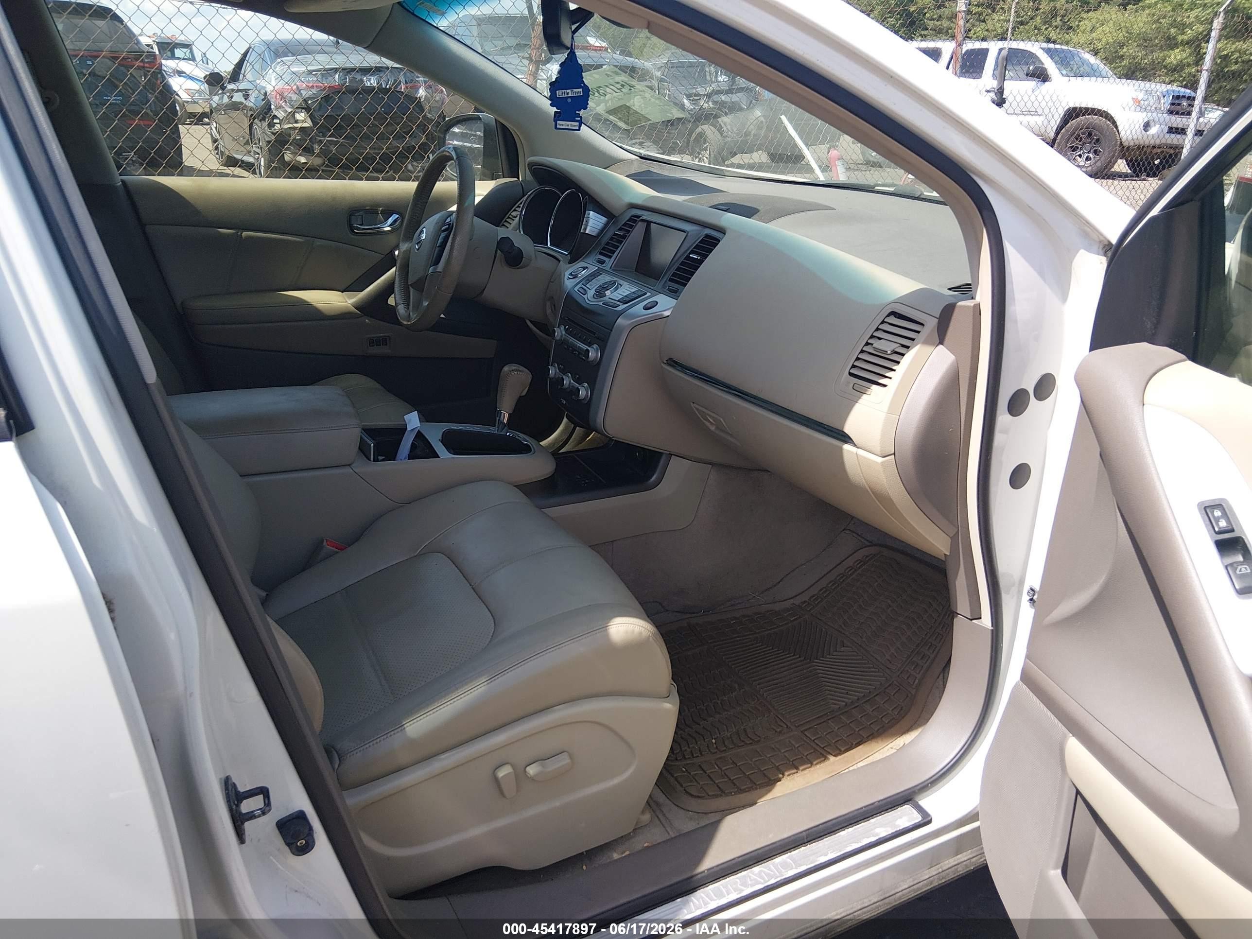 2012 Nissan Murano Sl White vin: JN8AZ1MW1CW232403