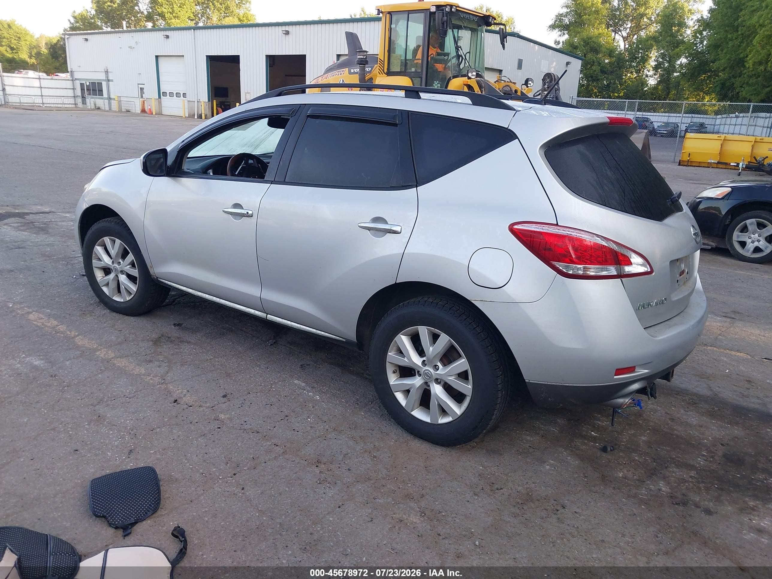 2013 Nissan Murano Sv Silver vin: JN8AZ1MW1DW316495