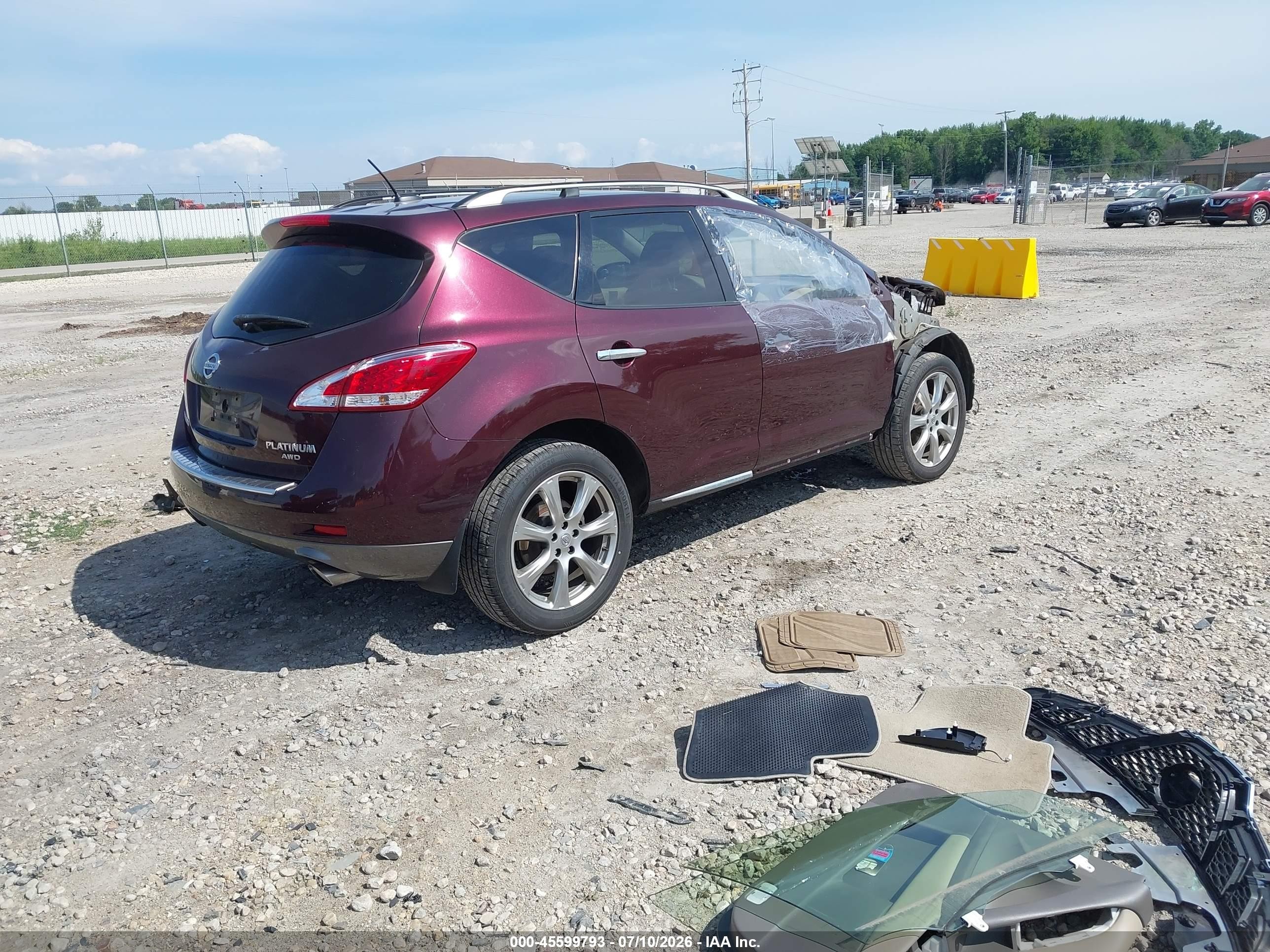 2014 Nissan Murano Le Maroon vin: JN8AZ1MW1EW506251