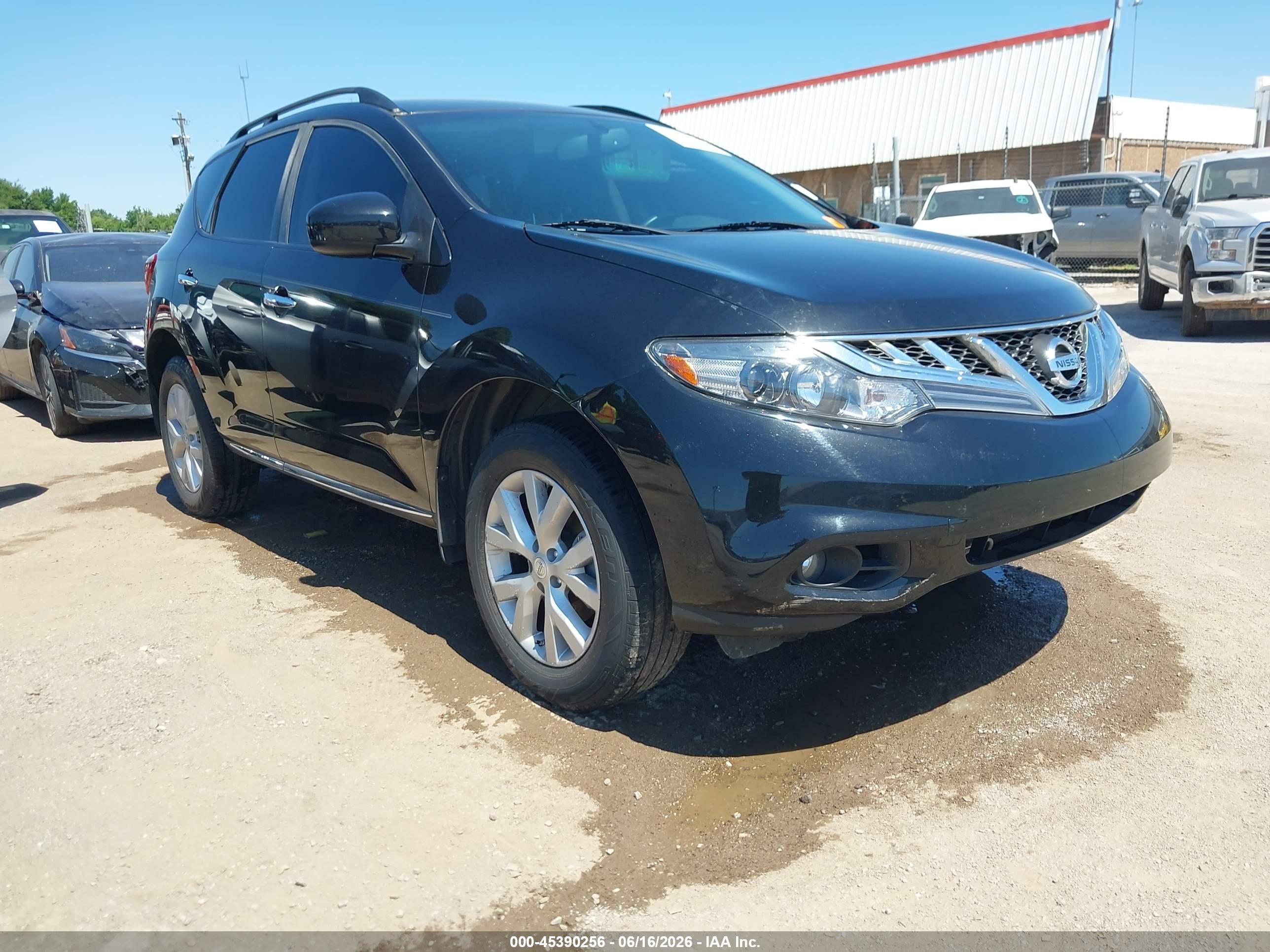 2014 Nissan Murano Sv Black vin: JN8AZ1MW1EW531814