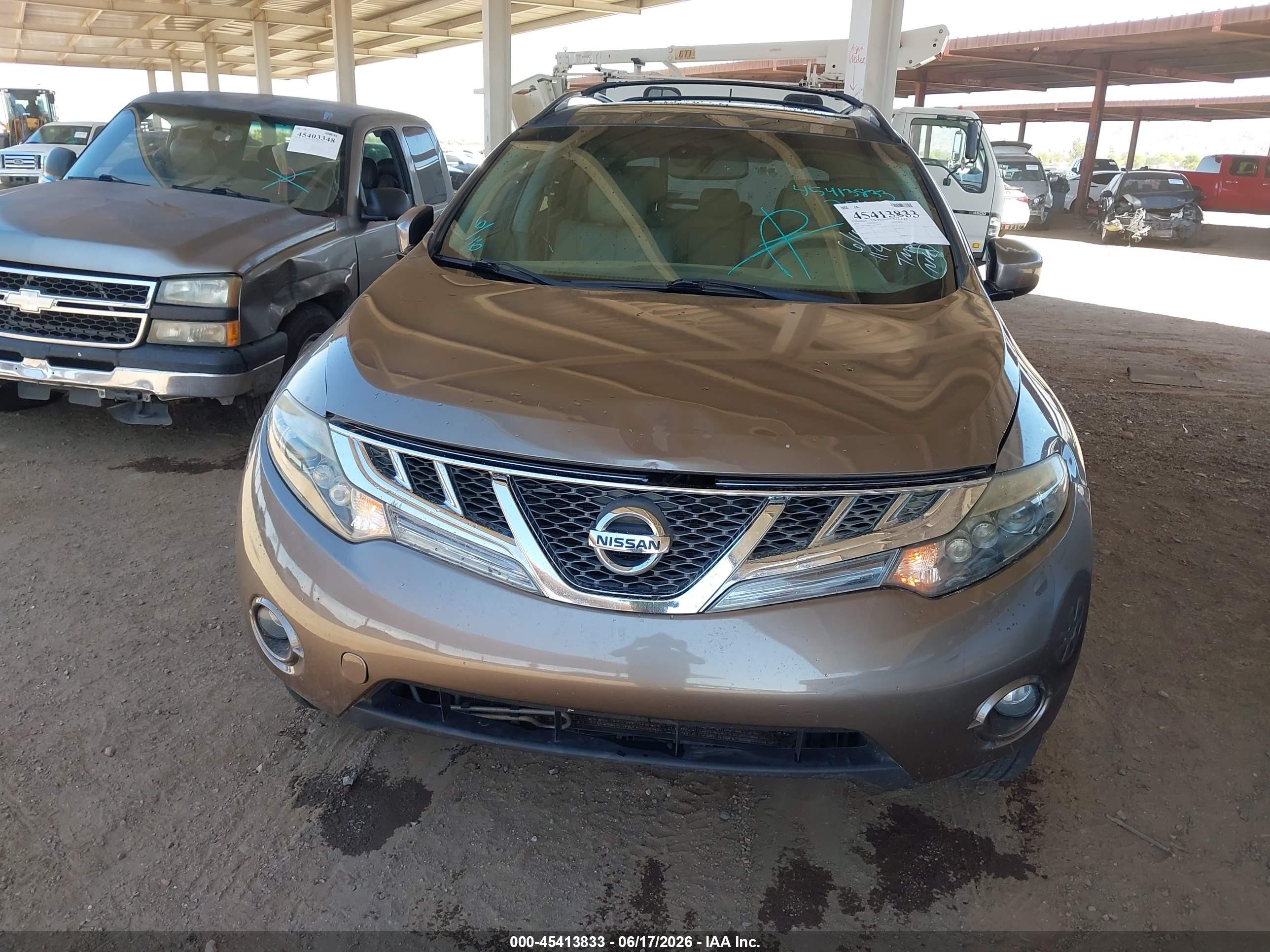 2010 Nissan Murano Le Brown vin: JN8AZ1MW2AW114938