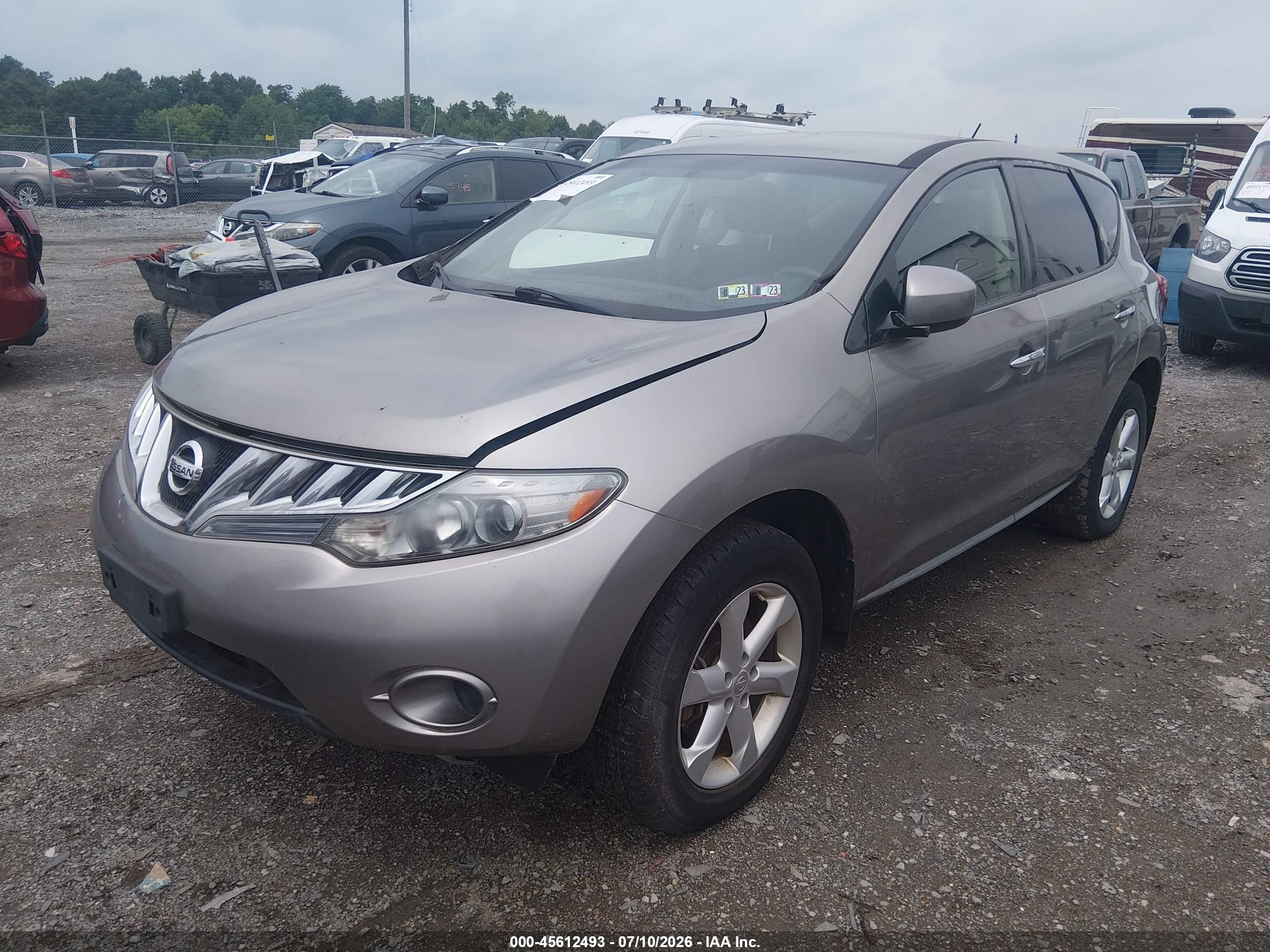 2010 Nissan Murano S Gray vin: JN8AZ1MW2AW116138