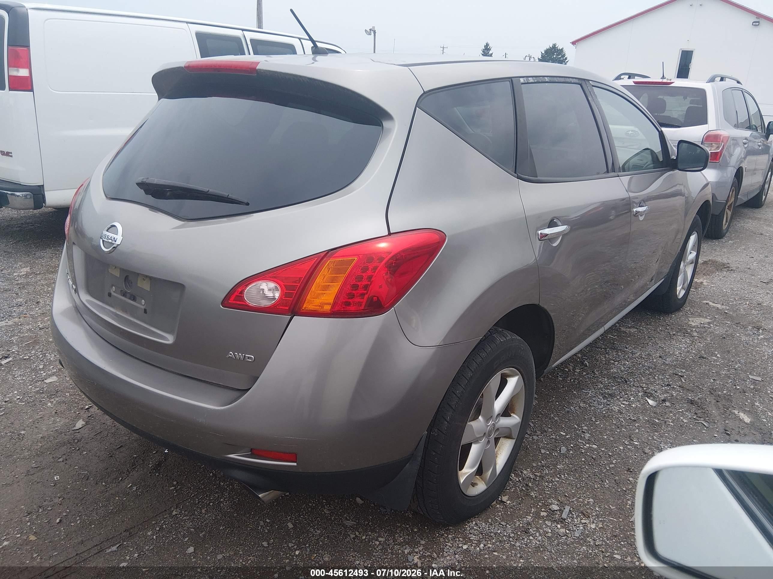 2010 Nissan Murano S Gray vin: JN8AZ1MW2AW116138