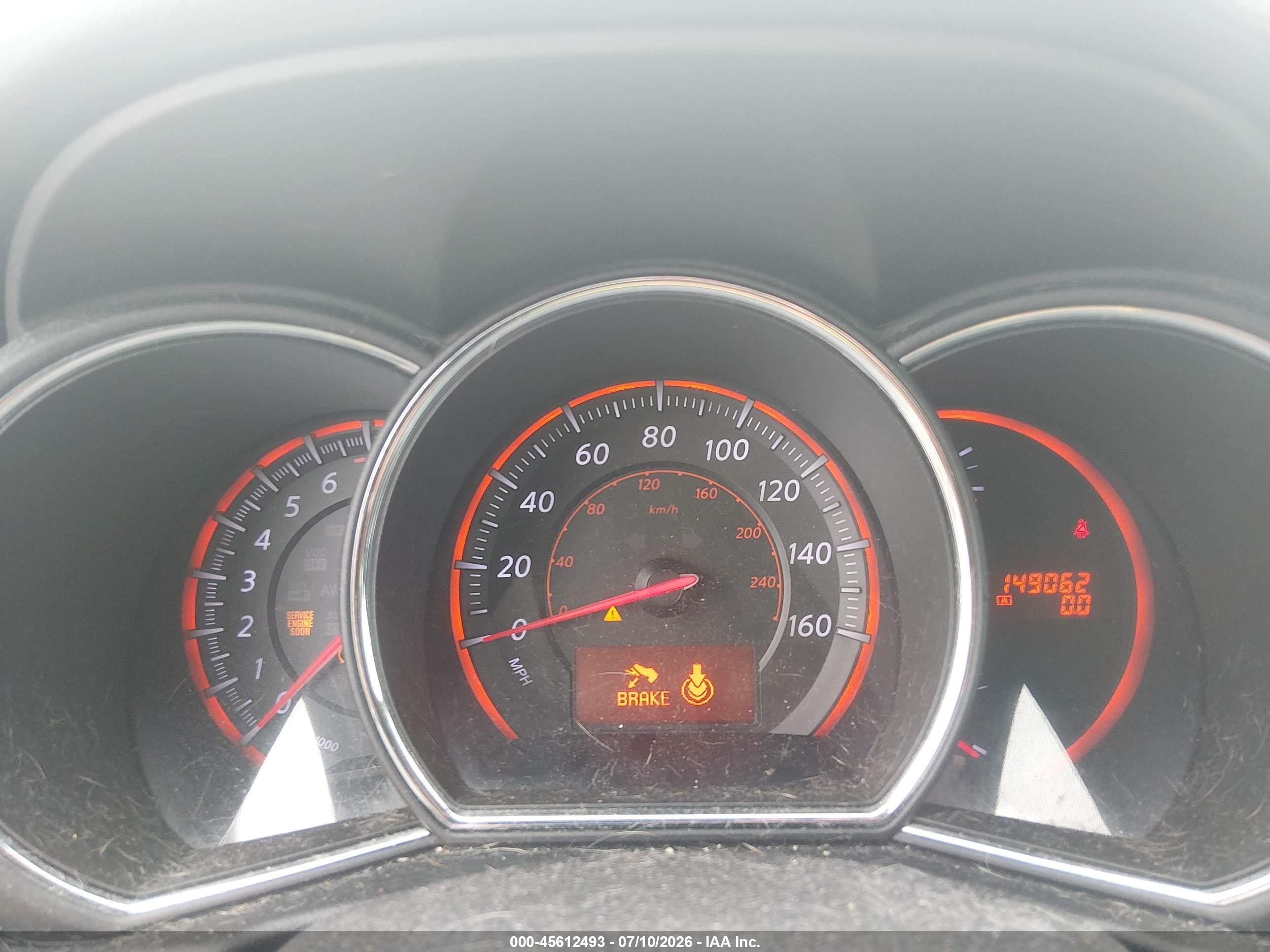 2010 Nissan Murano S Gray vin: JN8AZ1MW2AW116138