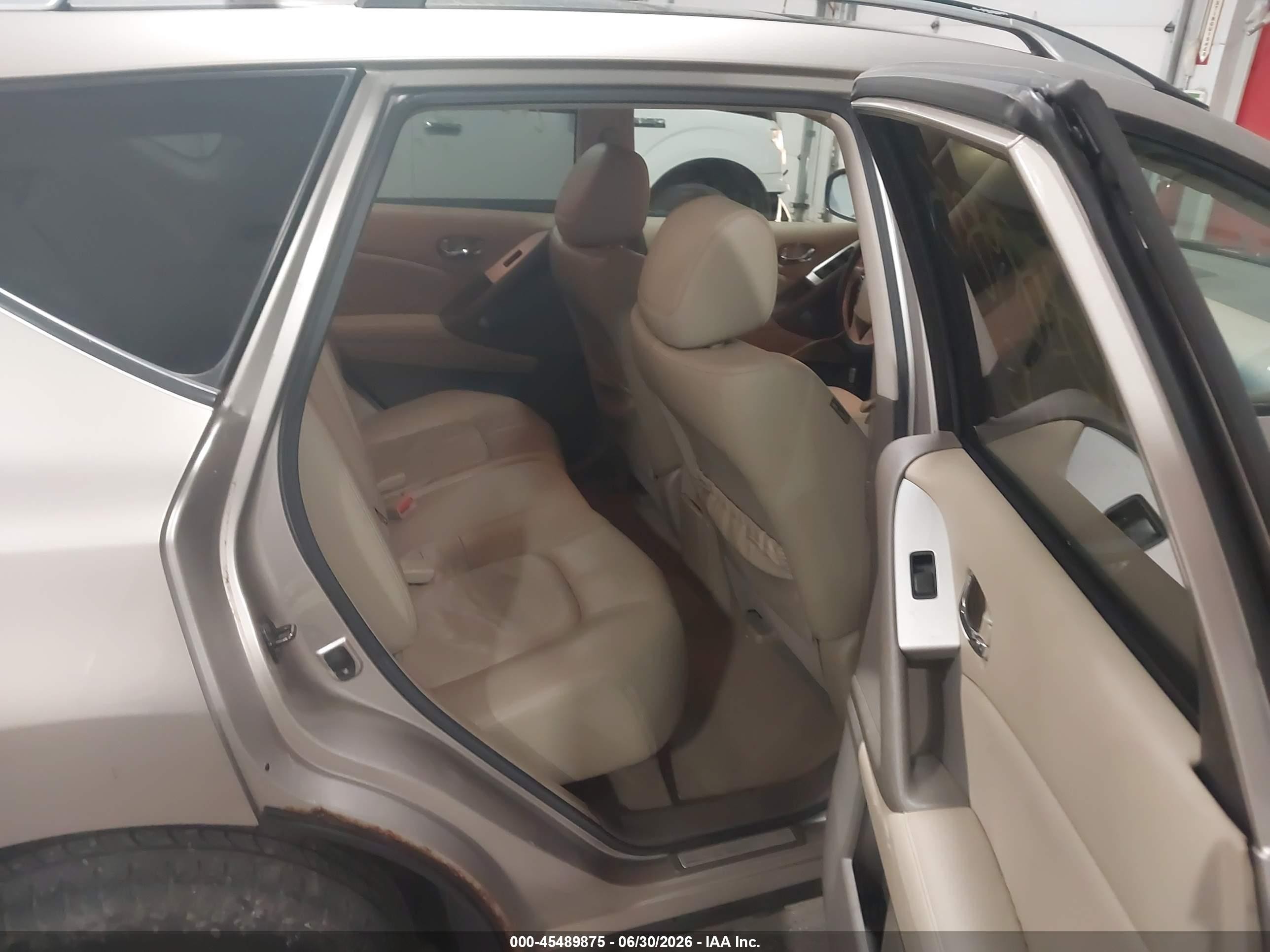 2010 Nissan Murano Sl Beige vin: JN8AZ1MW2AW131920