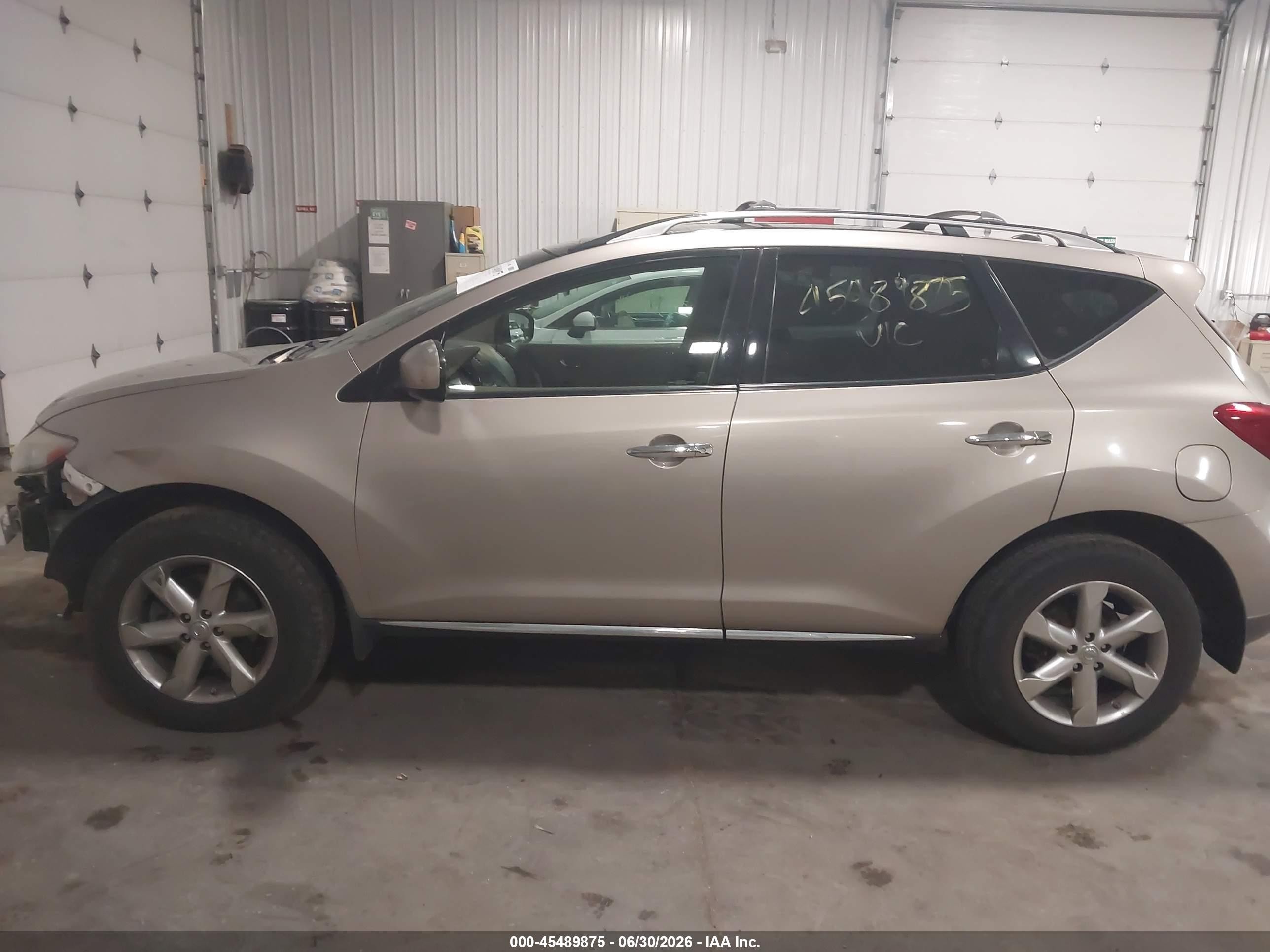 2010 Nissan Murano Sl Beige vin: JN8AZ1MW2AW131920