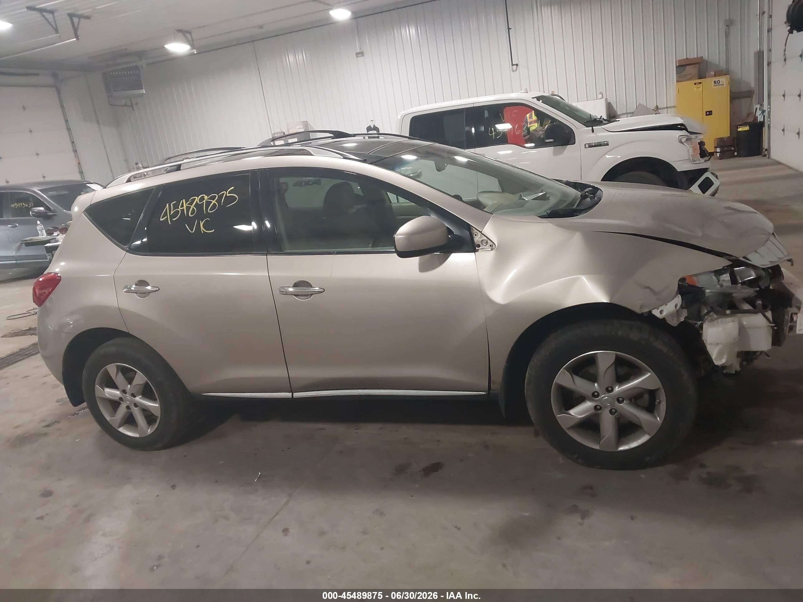 2010 Nissan Murano Sl Beige vin: JN8AZ1MW2AW131920