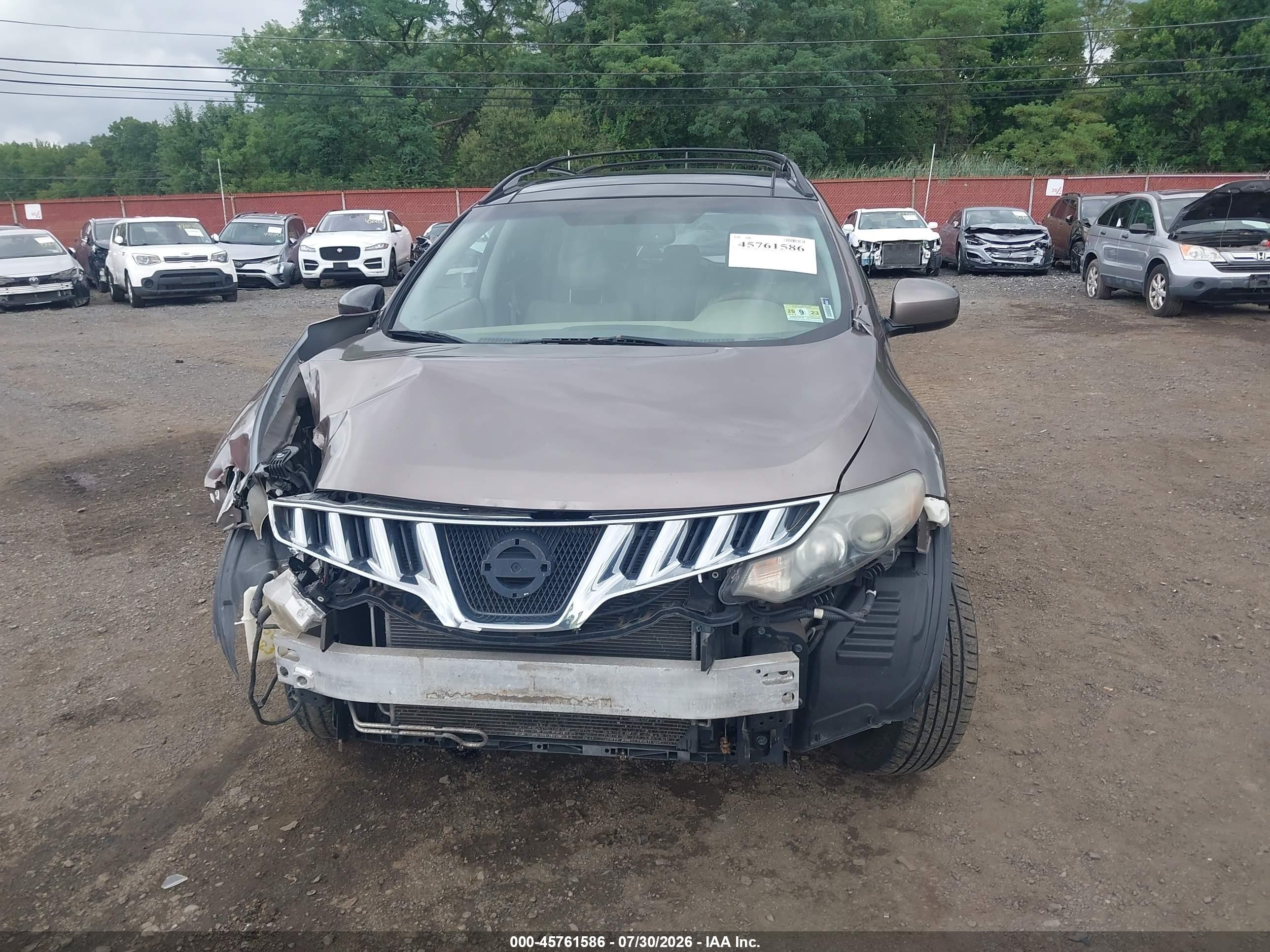 2010 Nissan Murano Sl Brown vin: JN8AZ1MW2AW140178