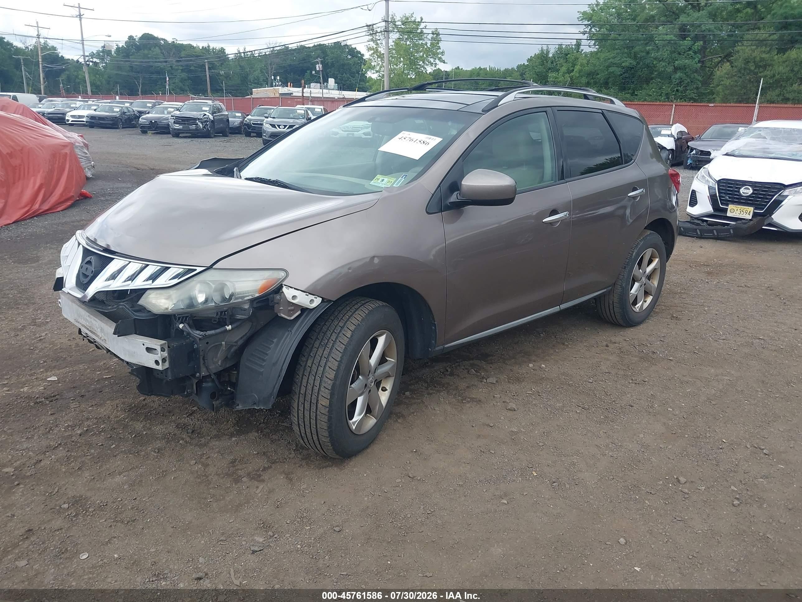 2010 Nissan Murano Sl Brown vin: JN8AZ1MW2AW140178