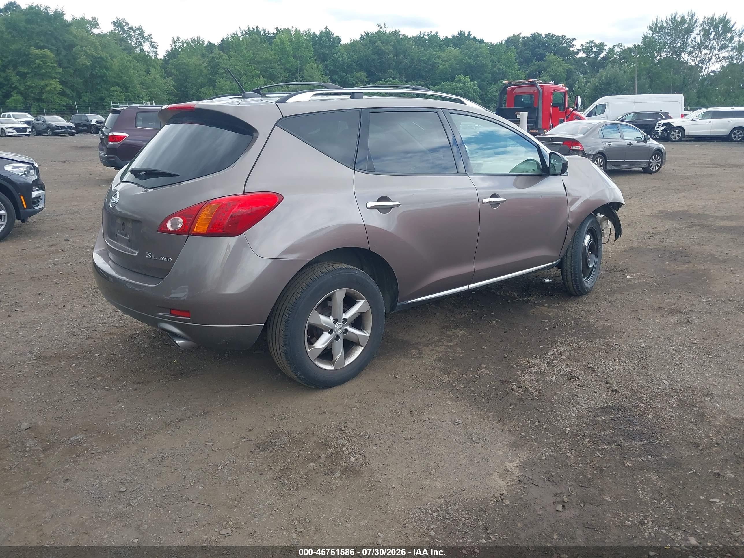 2010 Nissan Murano Sl Brown vin: JN8AZ1MW2AW140178