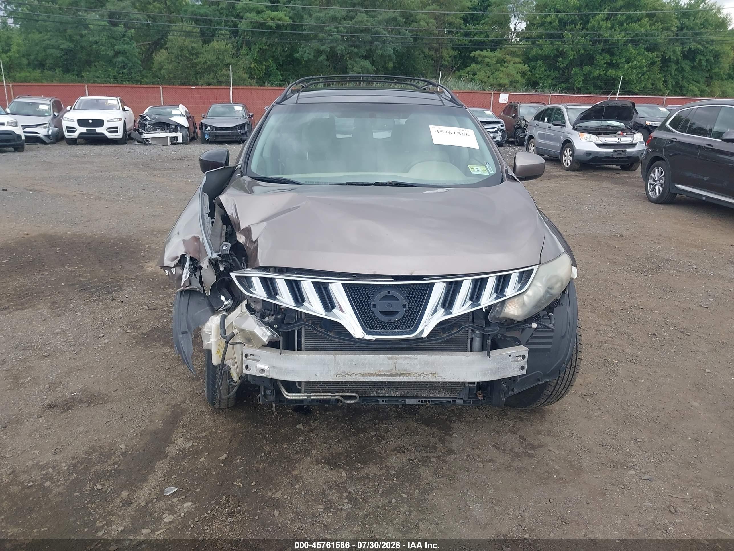 2010 Nissan Murano Sl Brown vin: JN8AZ1MW2AW140178