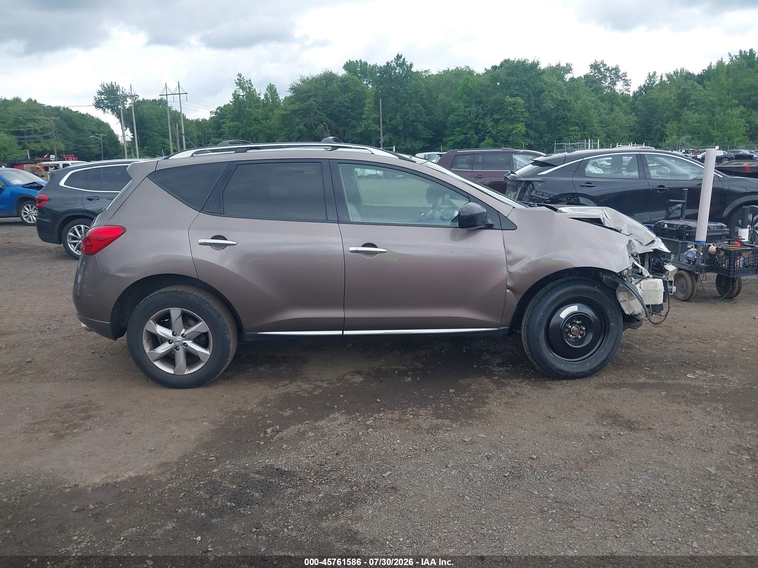 2010 Nissan Murano Sl Brown vin: JN8AZ1MW2AW140178