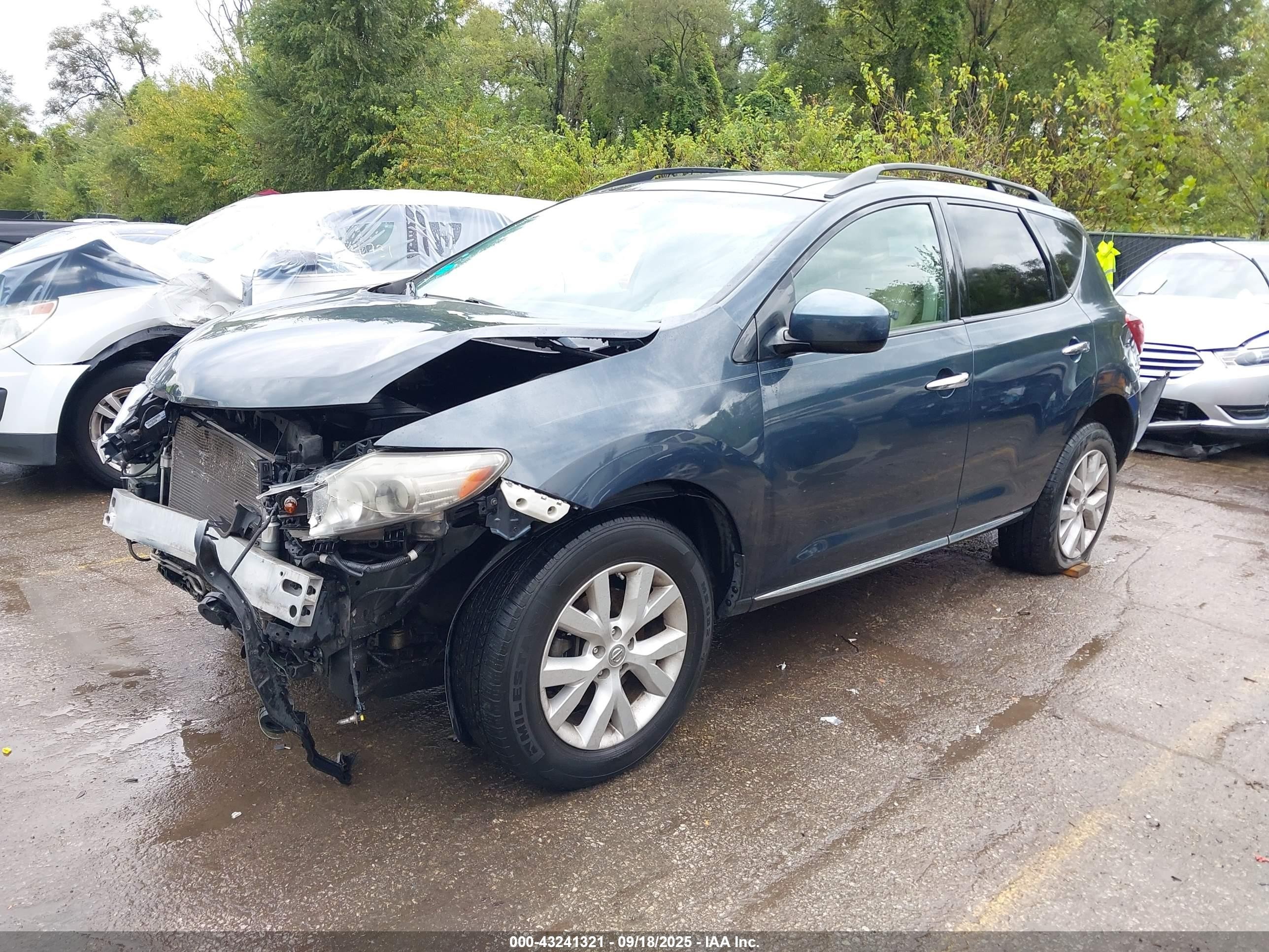 2011 Nissan Murano Sv Серый vin: JN8AZ1MW2BW167043