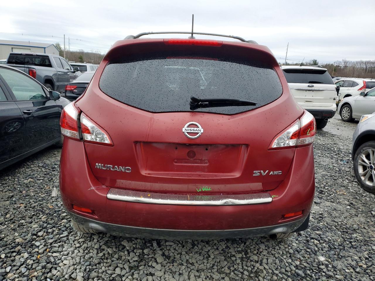 2011 Nissan Murano S Бордовый vin: JN8AZ1MW2BW171190