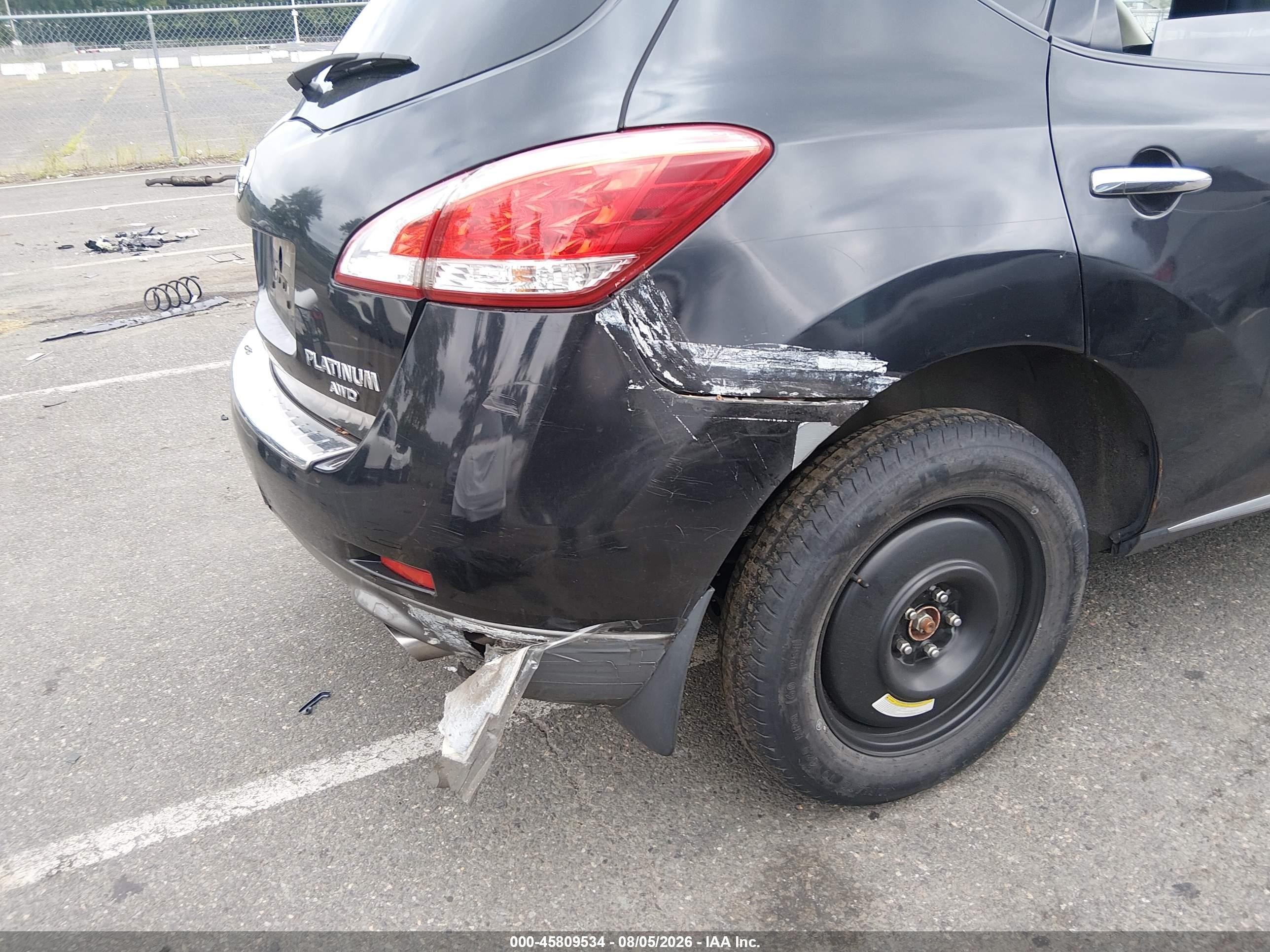 2012 Nissan Murano Le Черный vin: JN8AZ1MW2CW208742
