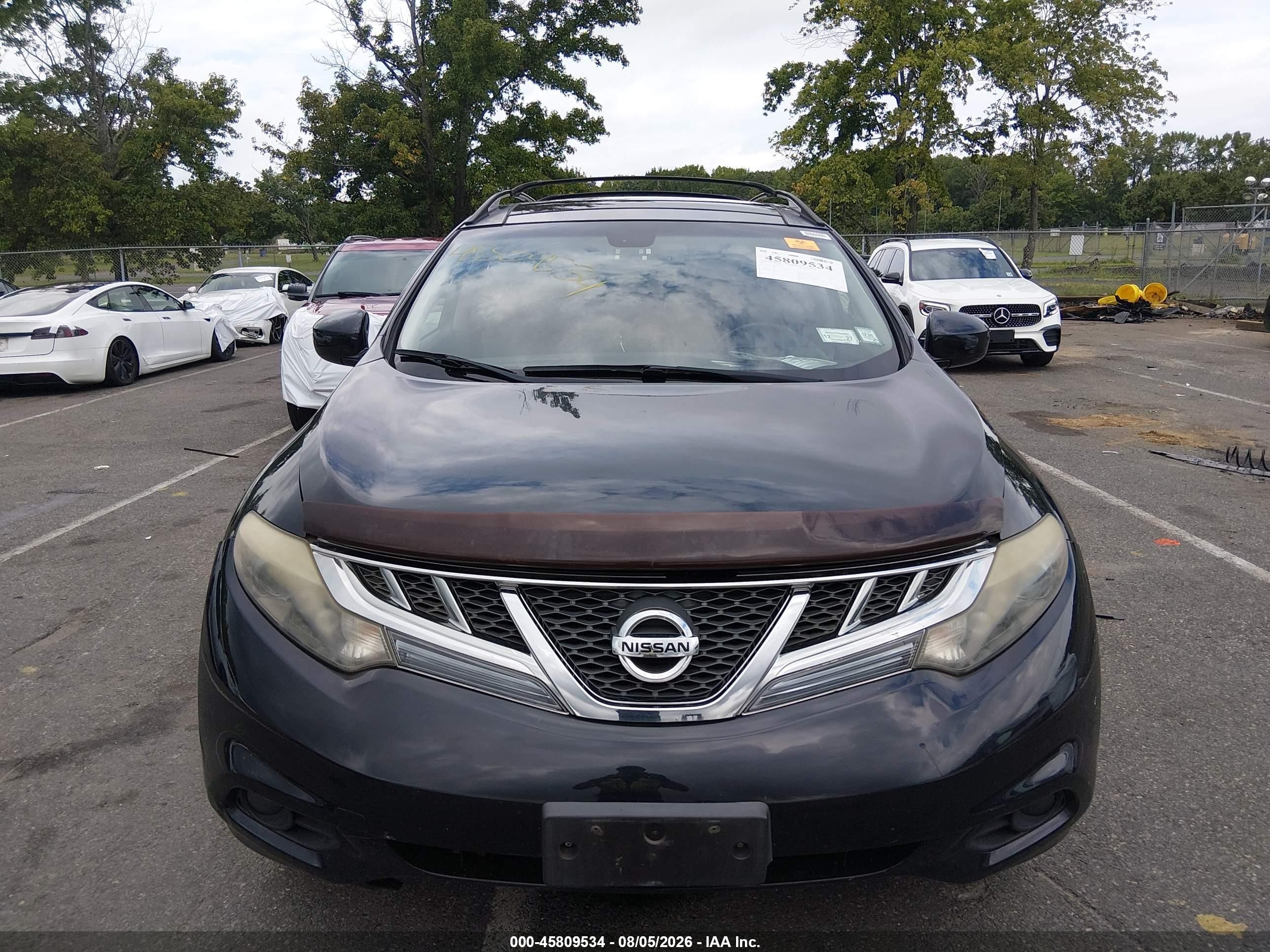 2012 Nissan Murano Le Черный vin: JN8AZ1MW2CW208742