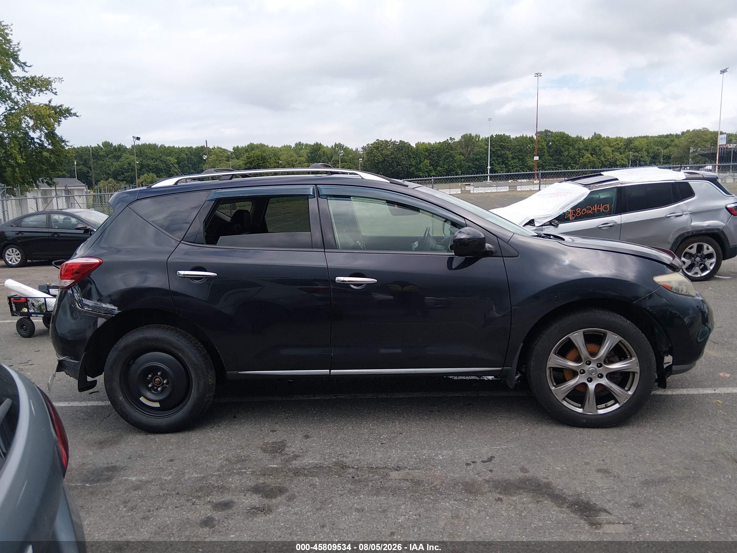 2012 Nissan Murano Le Черный vin: JN8AZ1MW2CW208742