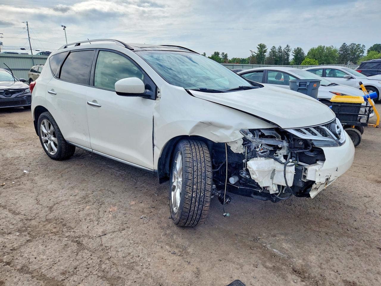 2012 Nissan Murano S White vin: JN8AZ1MW2CW217599
