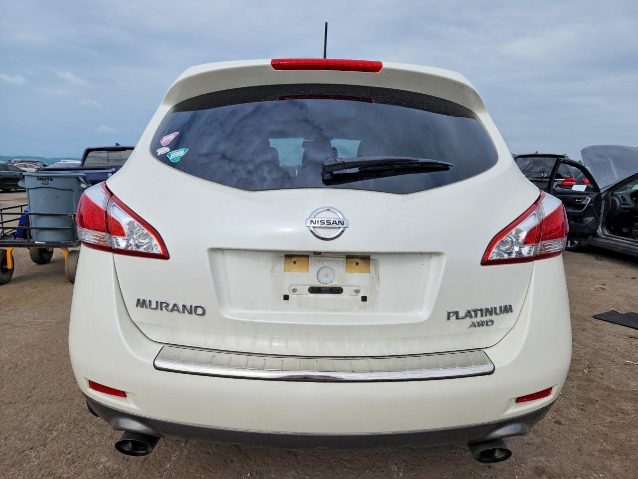 2012 Nissan Murano S White vin: JN8AZ1MW2CW217599