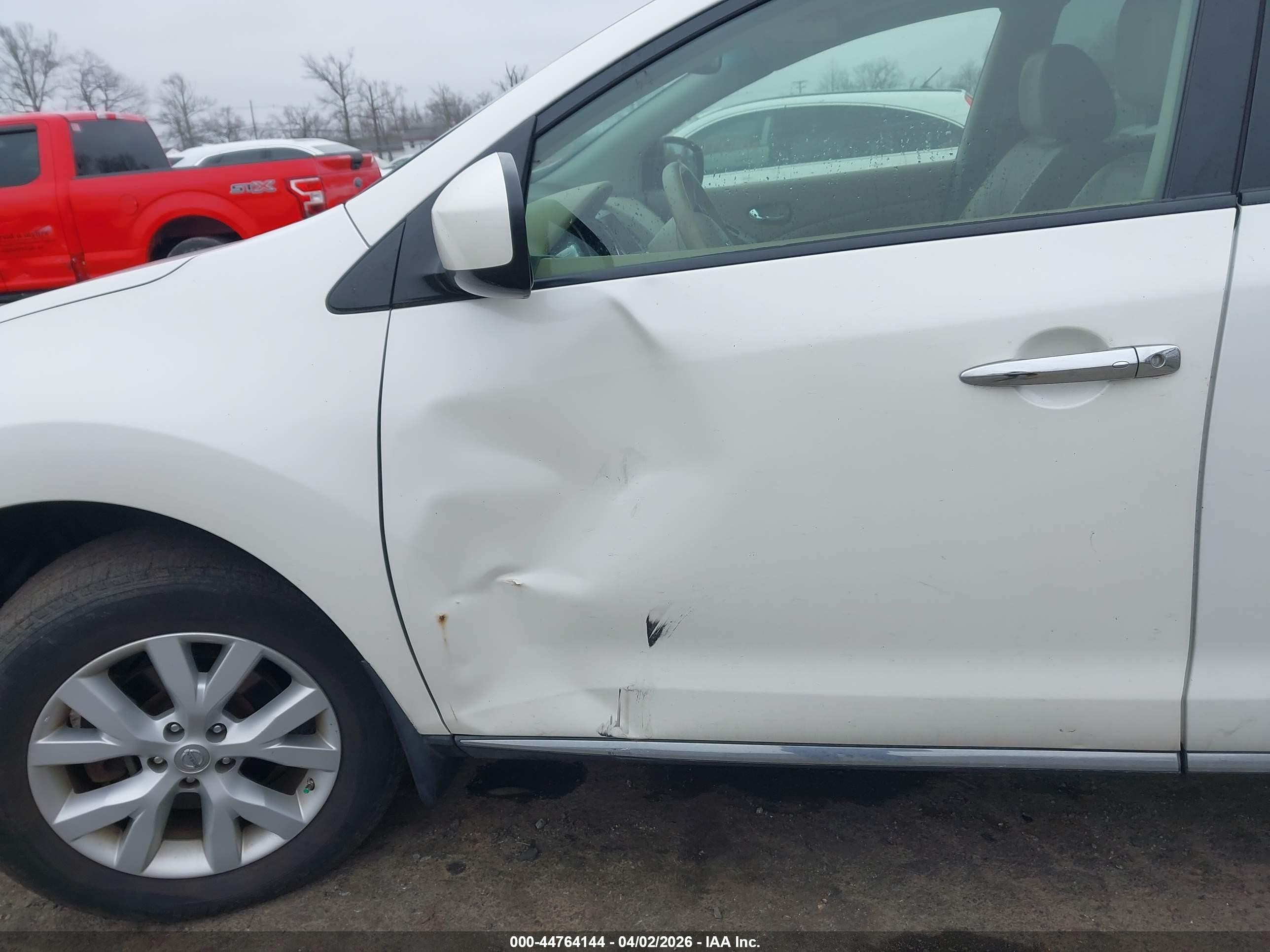 2012 Nissan Murano Sl Белый vin: JN8AZ1MW2CW223614