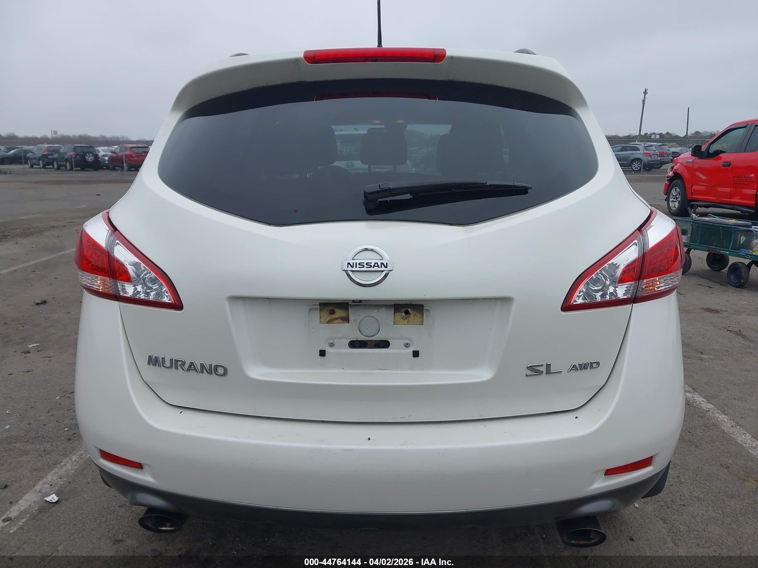 2012 Nissan Murano Sl Белый vin: JN8AZ1MW2CW223614