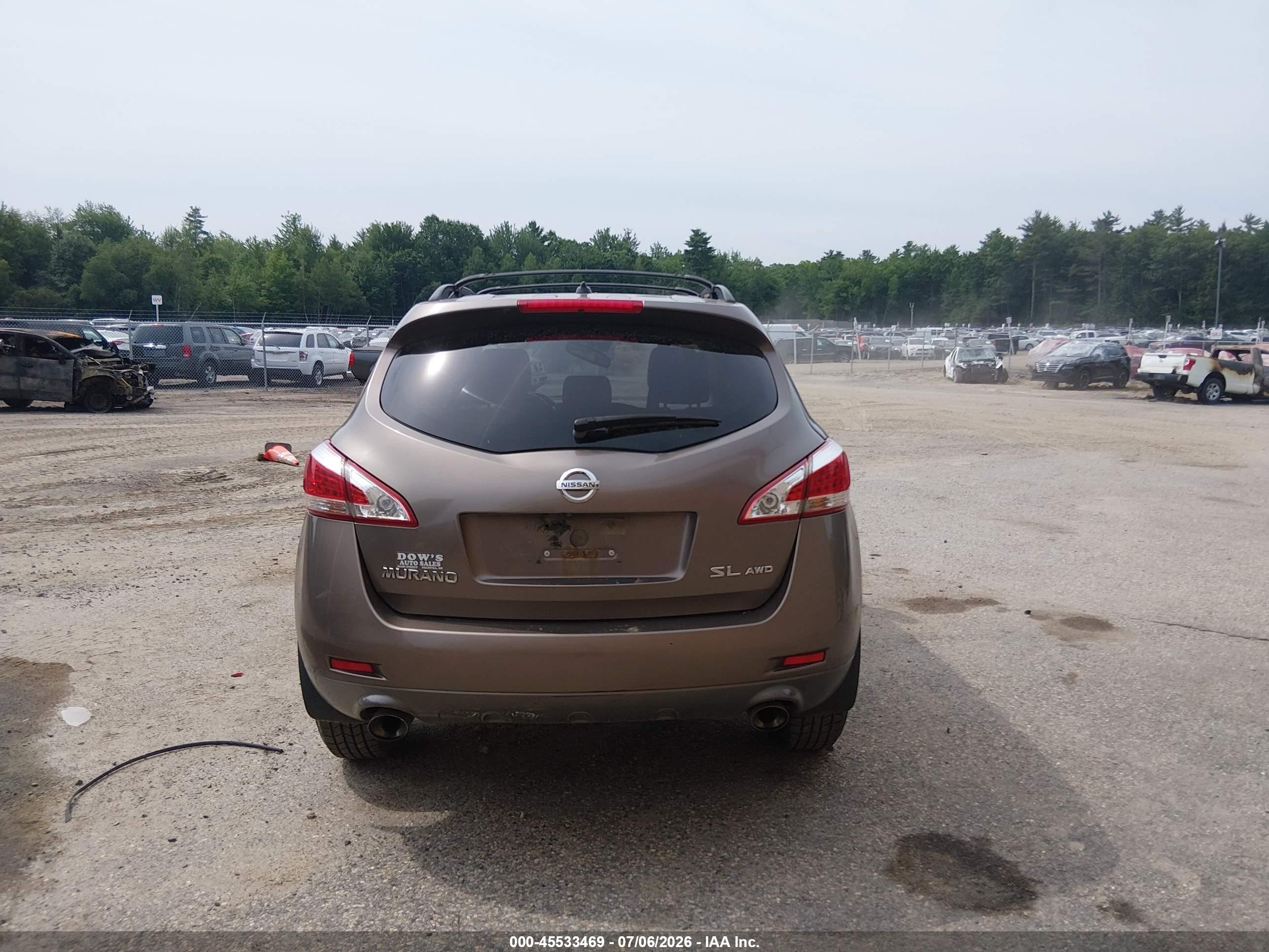 2012 Nissan Murano Sl Серый vin: JN8AZ1MW2CW232510