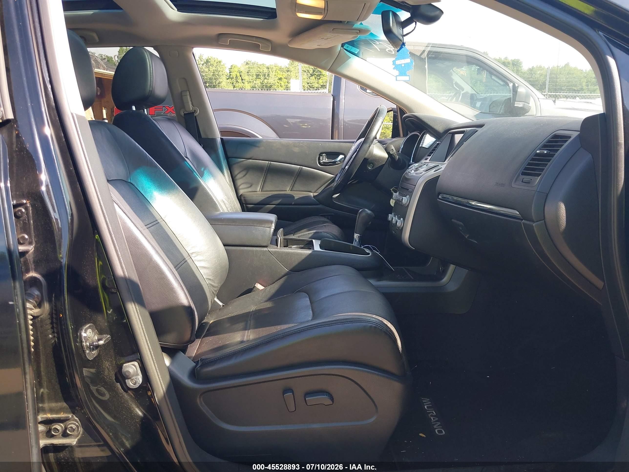 2012 Nissan Murano Sl Black vin: JN8AZ1MW2CW240154