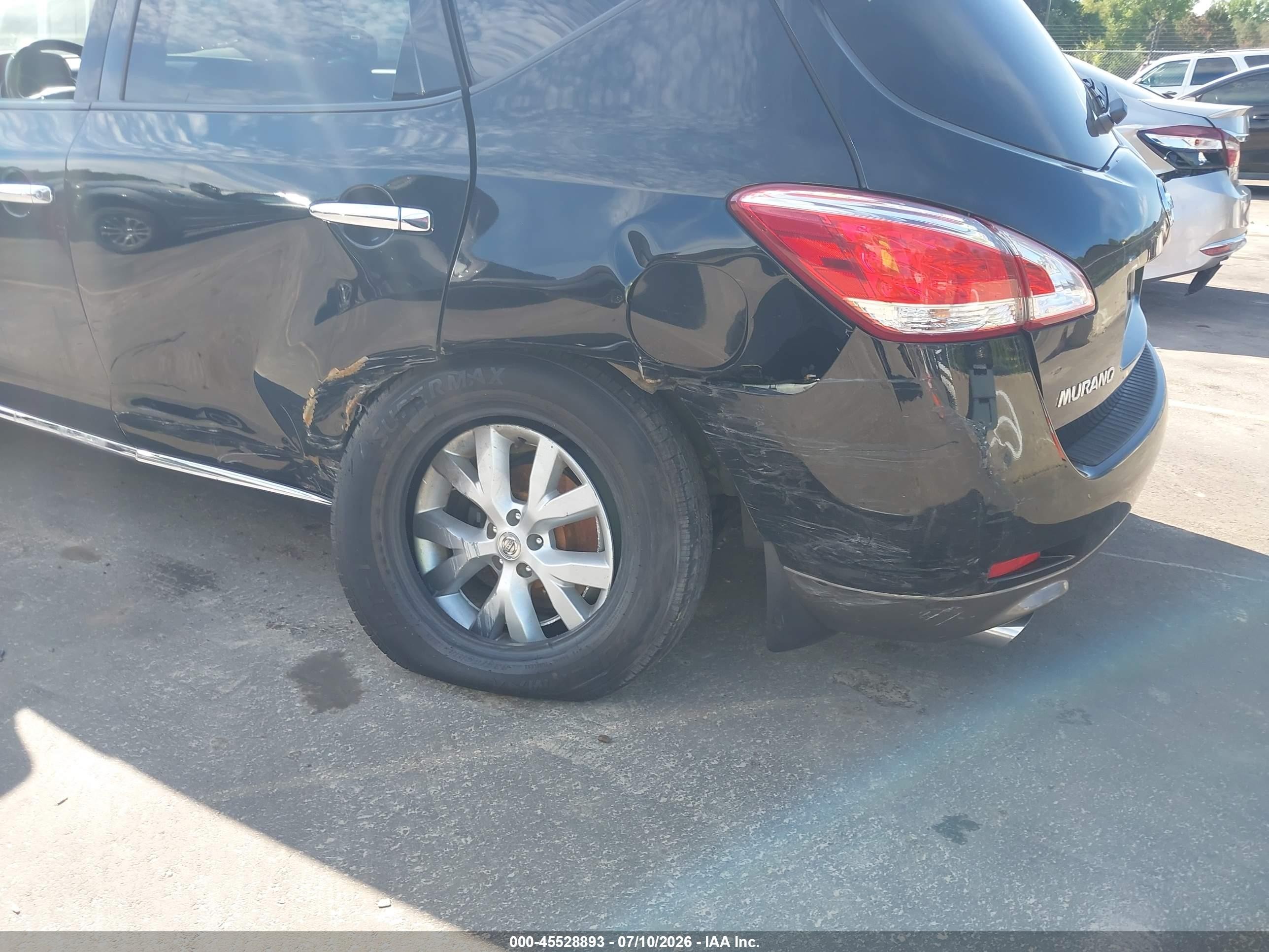 2012 Nissan Murano Sl Black vin: JN8AZ1MW2CW240154