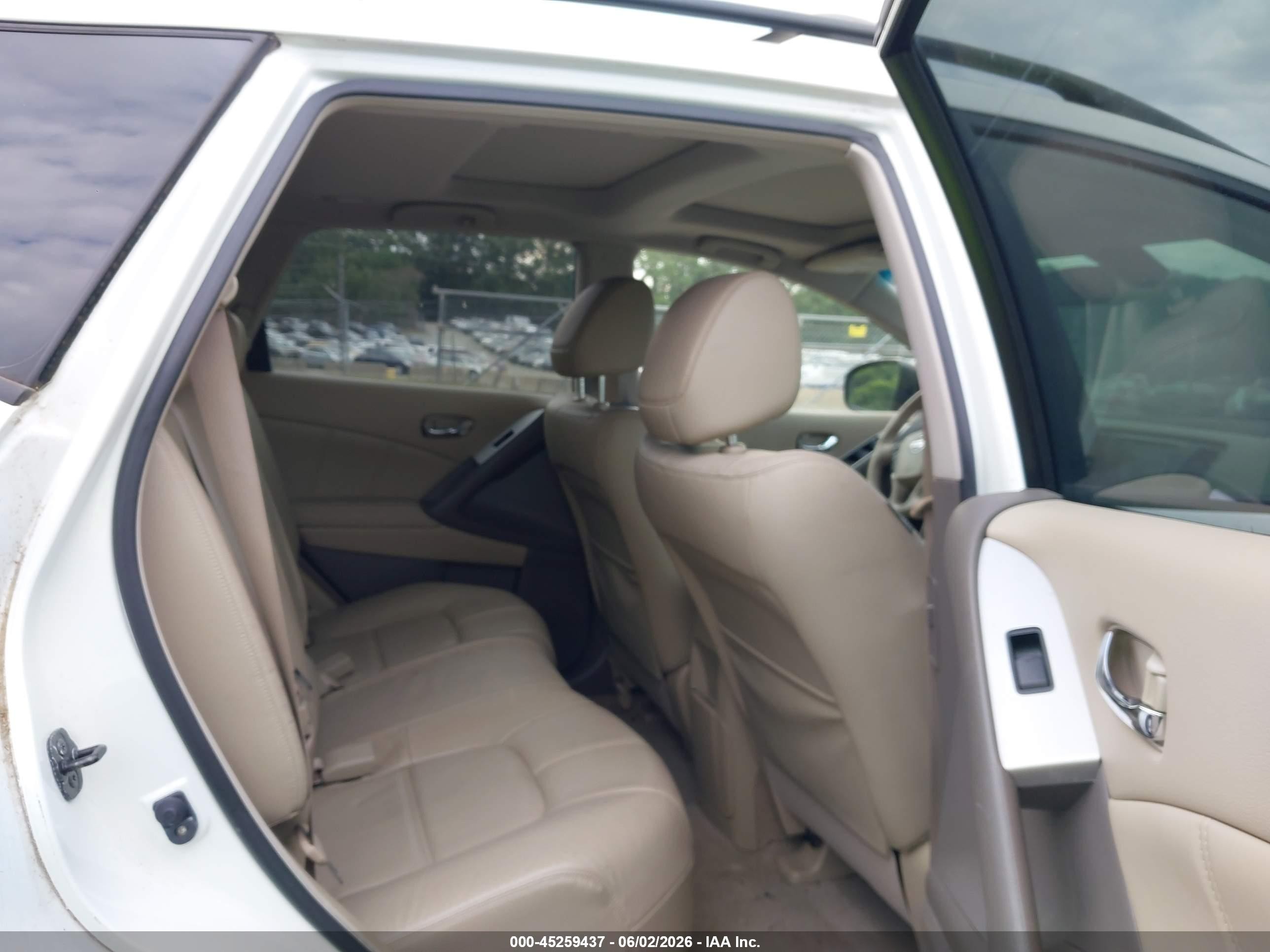 2012 Nissan Murano Sl White vin: JN8AZ1MW2CW240476