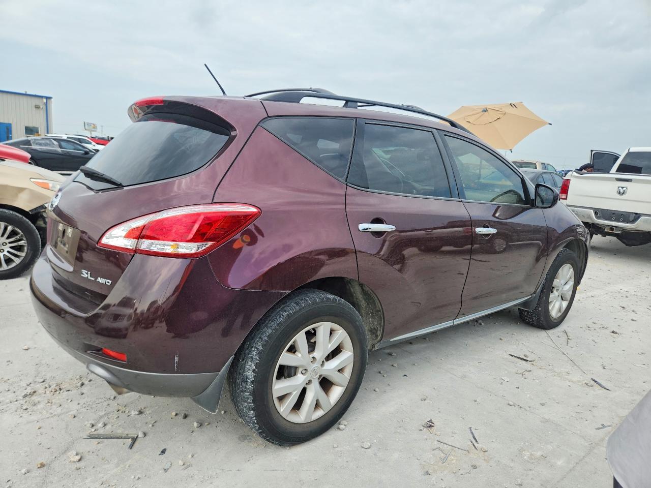 2013 Nissan Murano Burgundy vin: JN8AZ1MW2DW309930