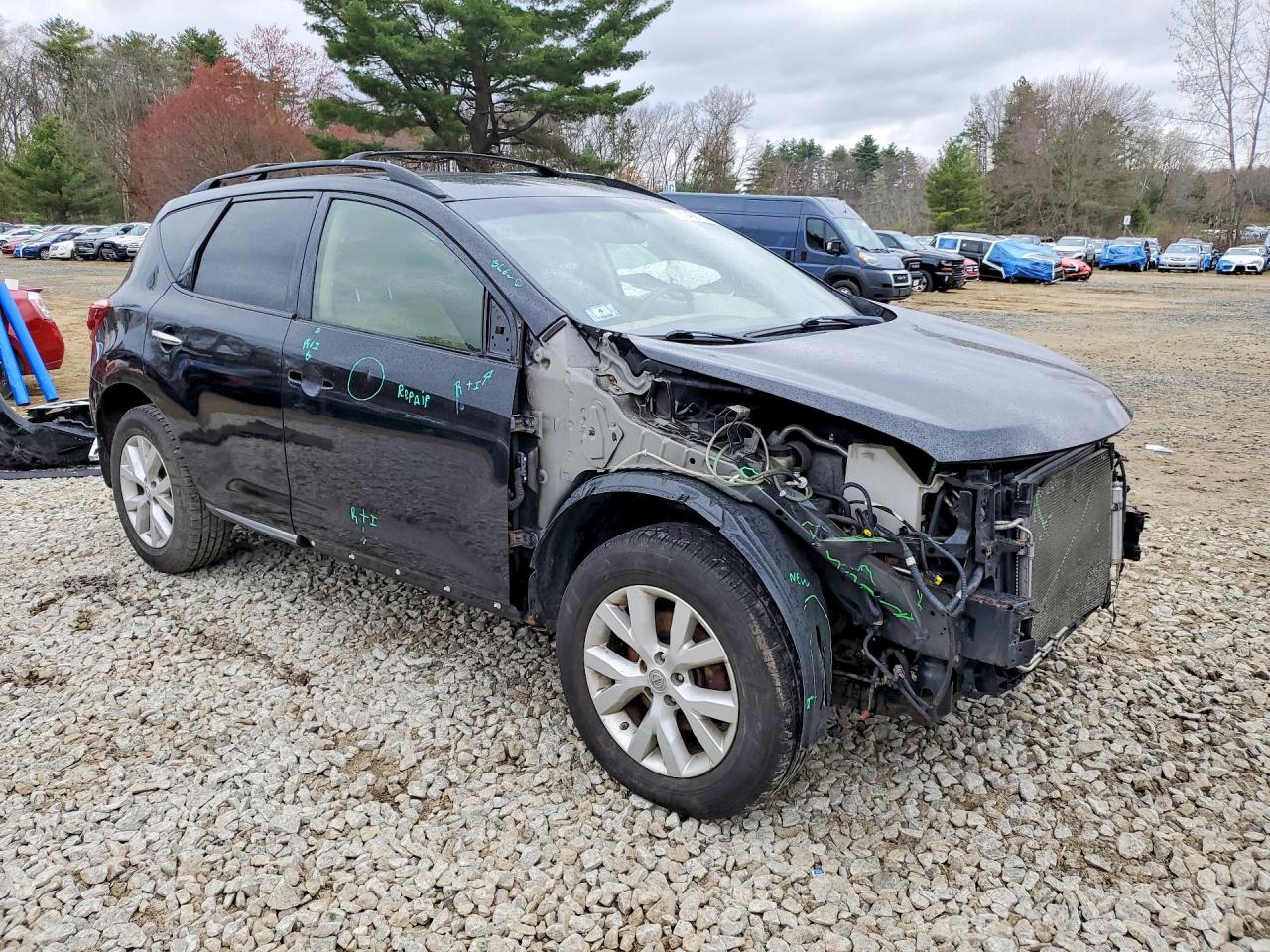 2013 Nissan Murano S Black vin: JN8AZ1MW2DW314626