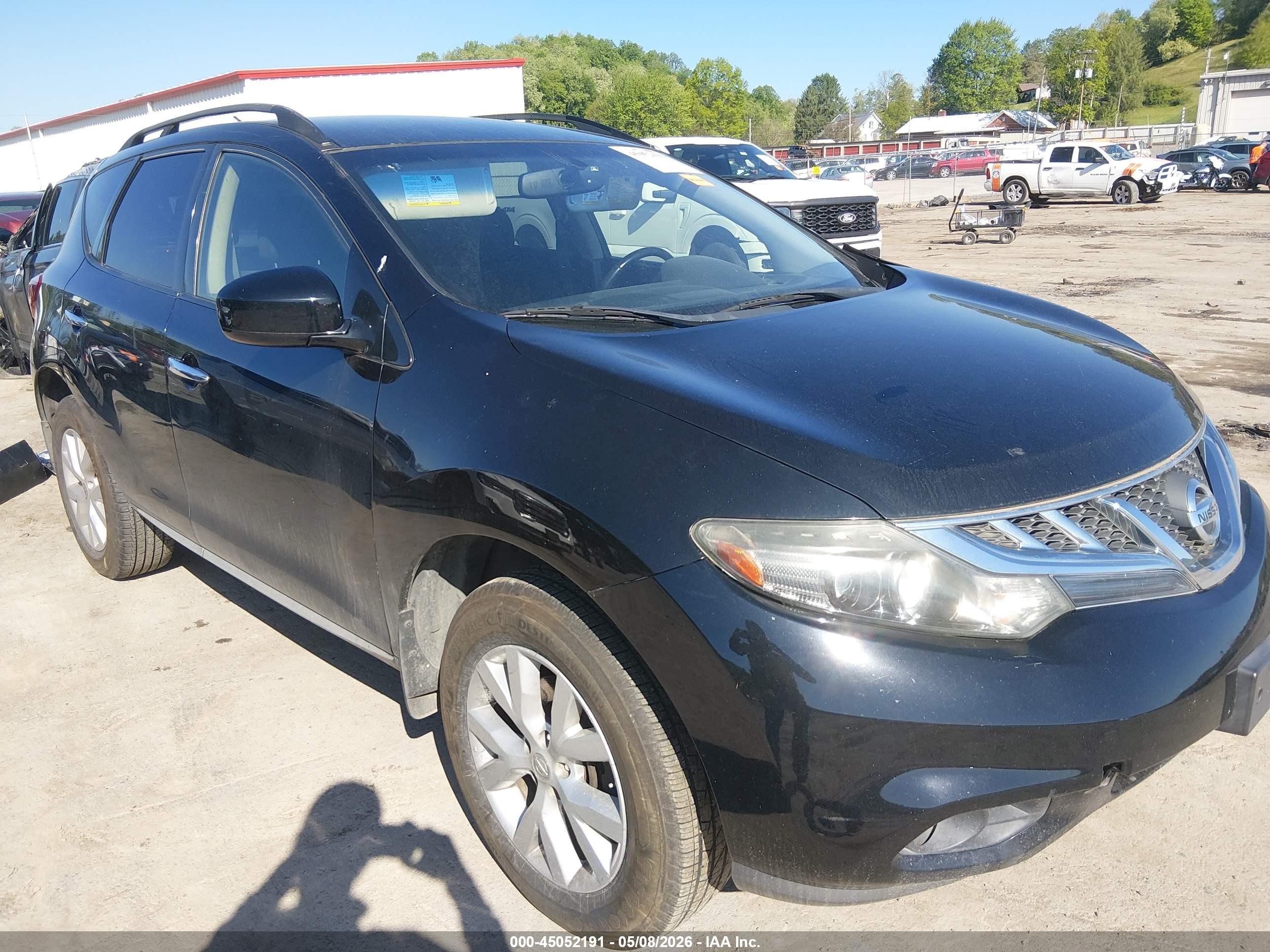 2013 Nissan Murano Sv Black vin: JN8AZ1MW2DW319535