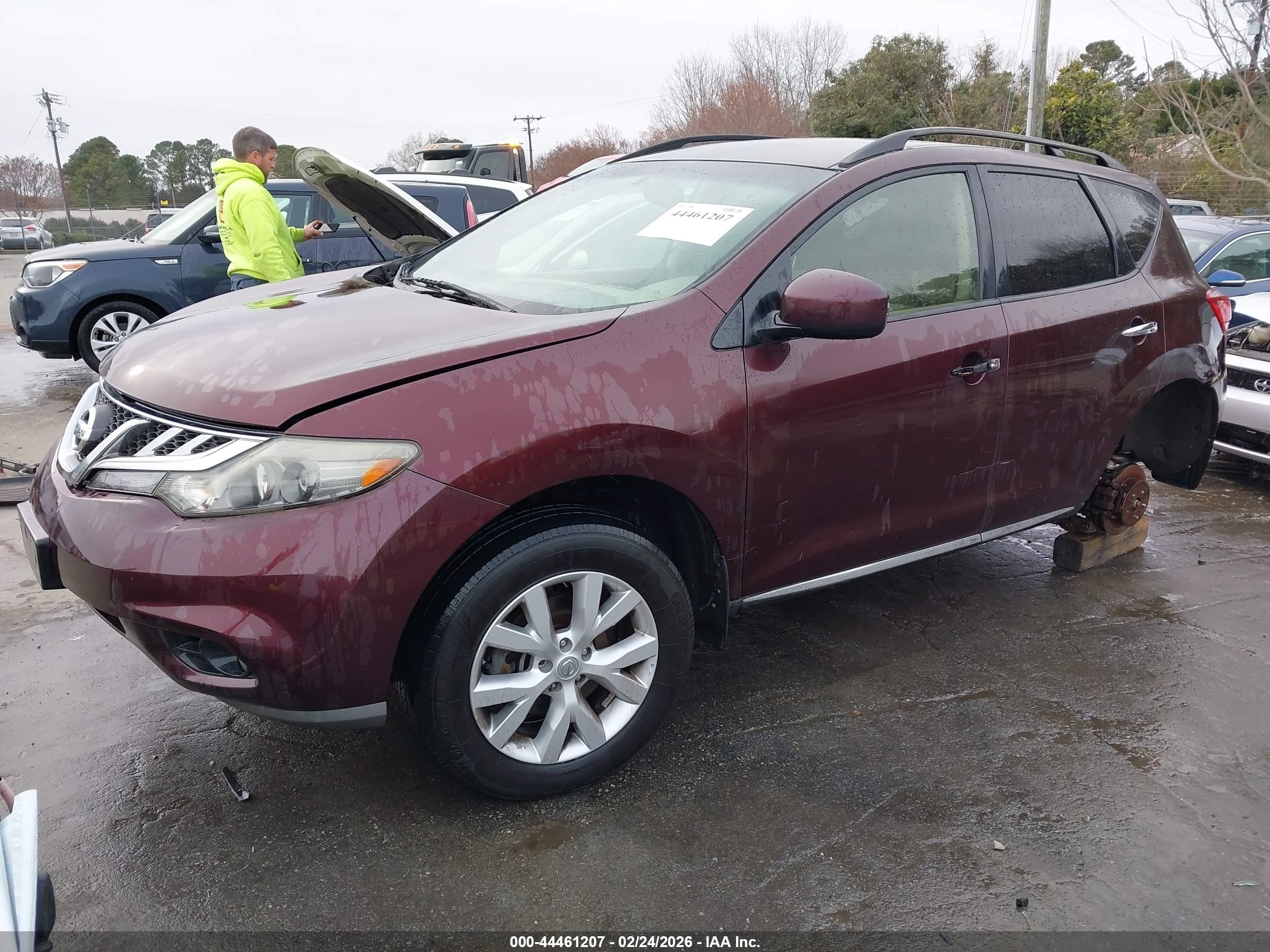 2013 Nissan Murano Sv Burgundy vin: JN8AZ1MW2DW320555