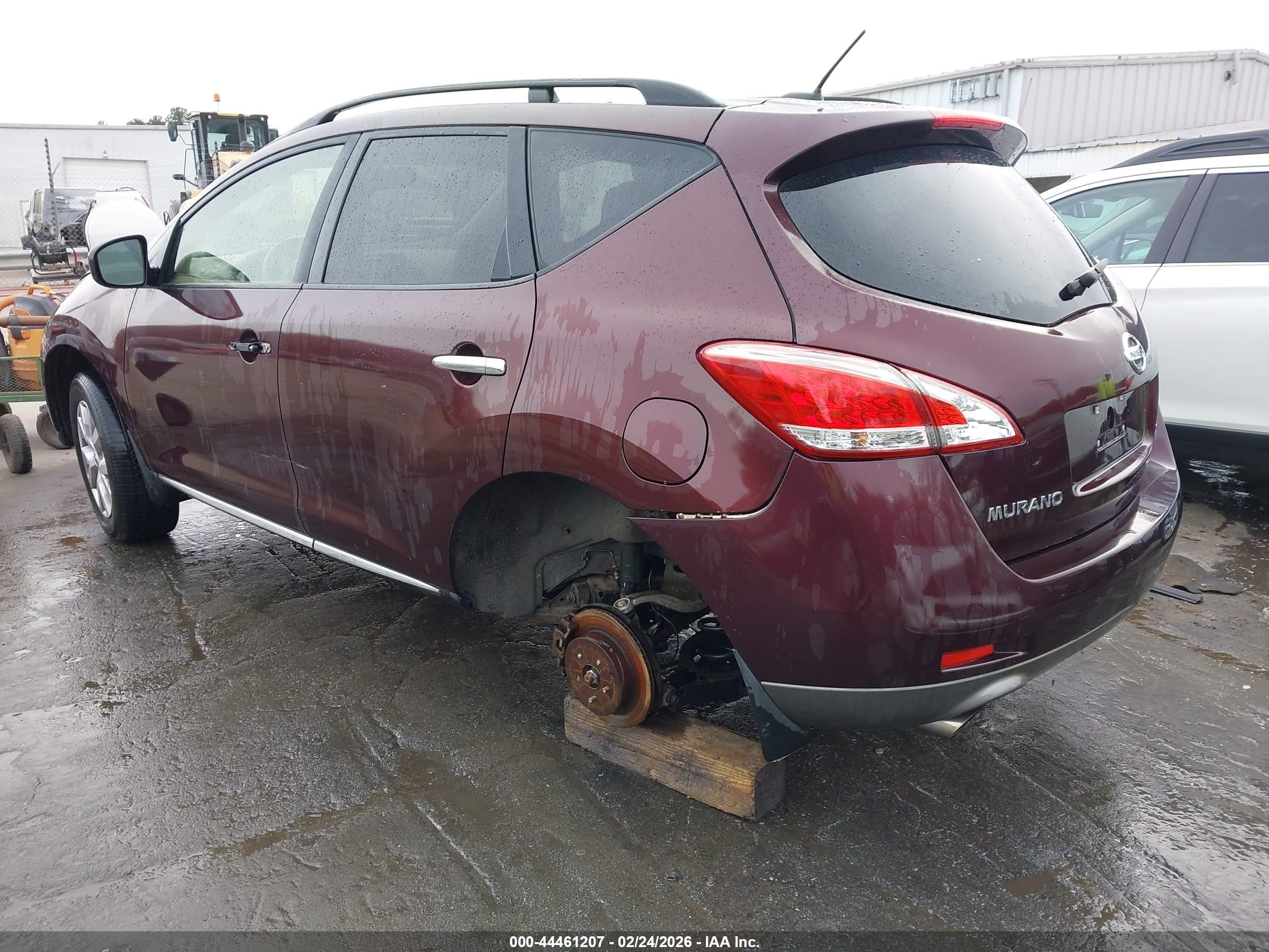 2013 Nissan Murano Sv Burgundy vin: JN8AZ1MW2DW320555