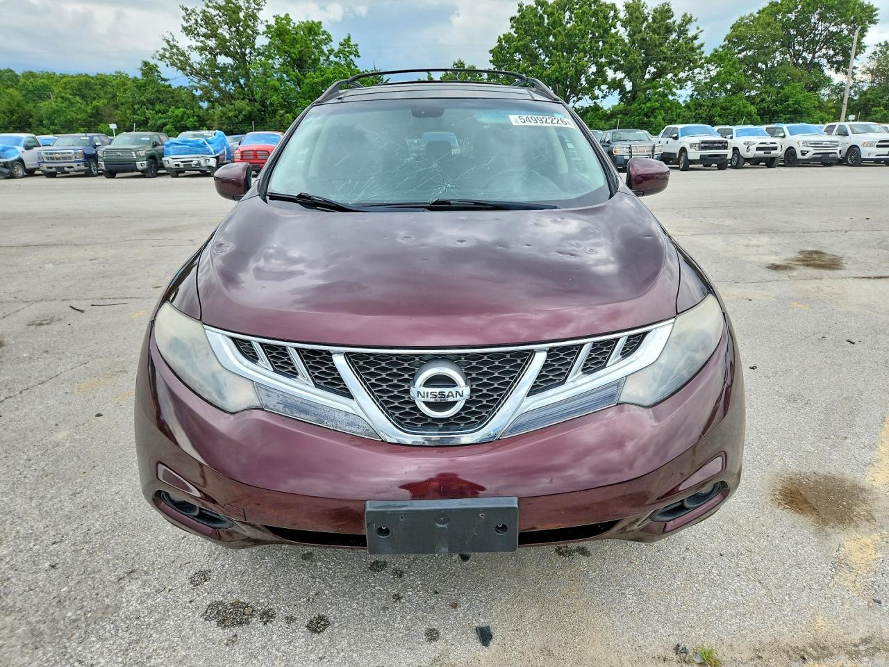 2014 Nissan Murano Sl Burgundy vin: JN8AZ1MW2EW506825