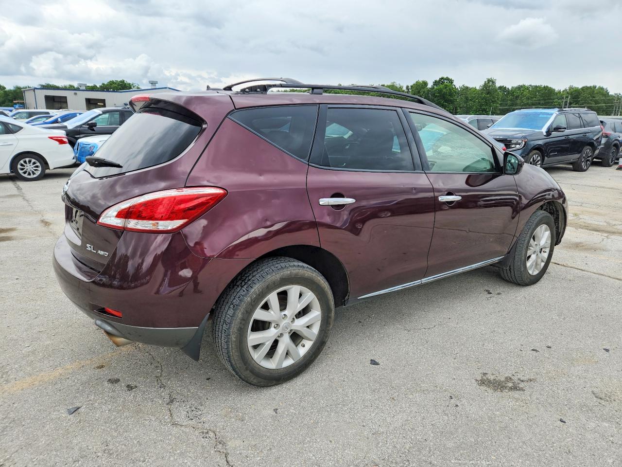 2014 Nissan Murano Sl Burgundy vin: JN8AZ1MW2EW506825