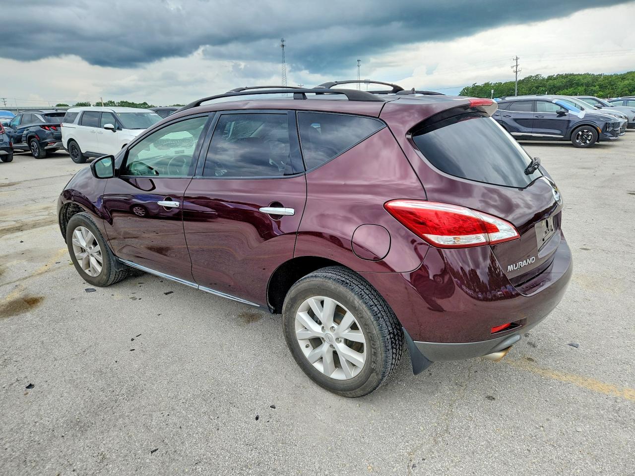 2014 Nissan Murano Sl Burgundy vin: JN8AZ1MW2EW506825